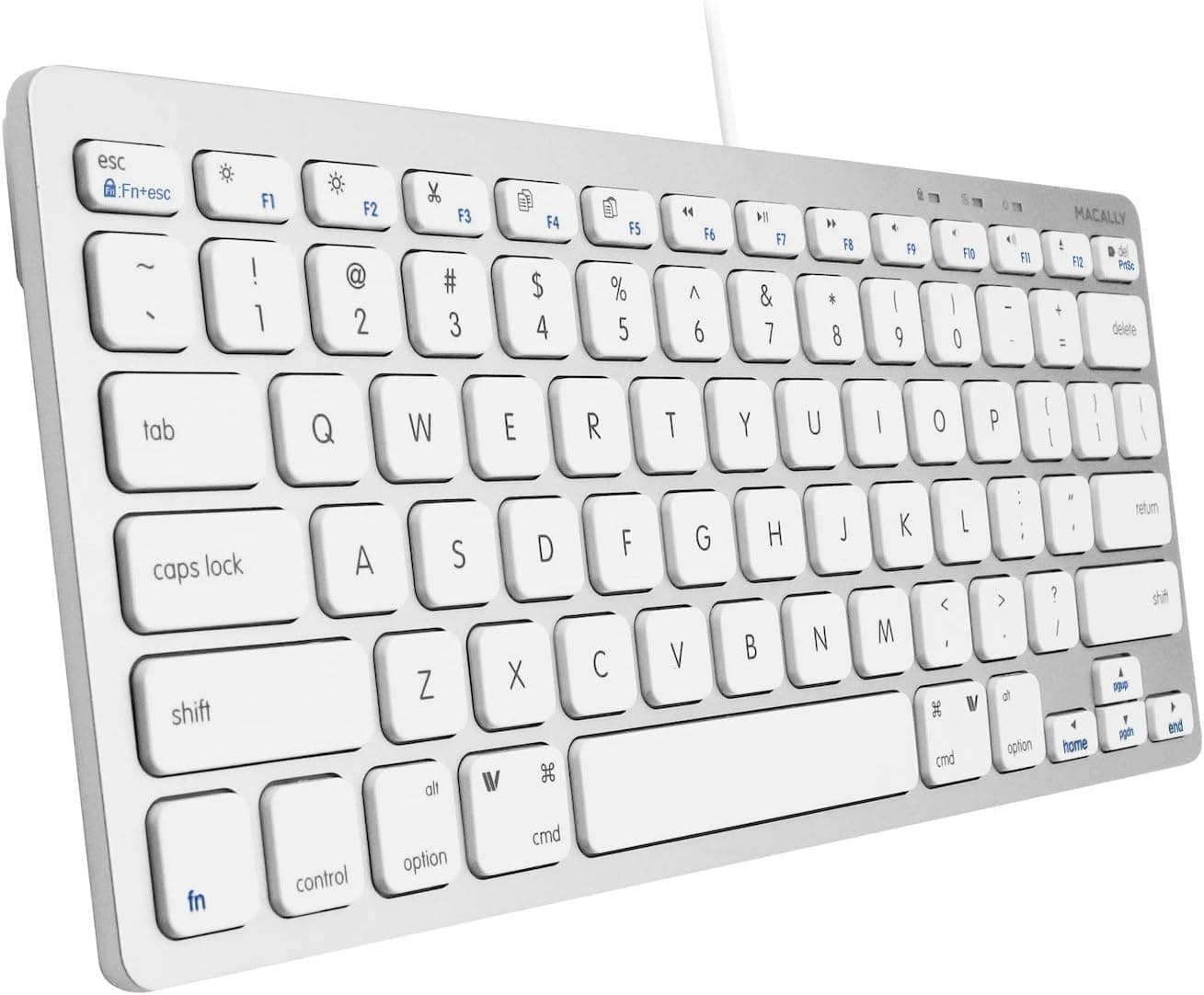 SLIMKEYCA compact USB-A Keyboard for Mac US QWERTY Key Cap Layout