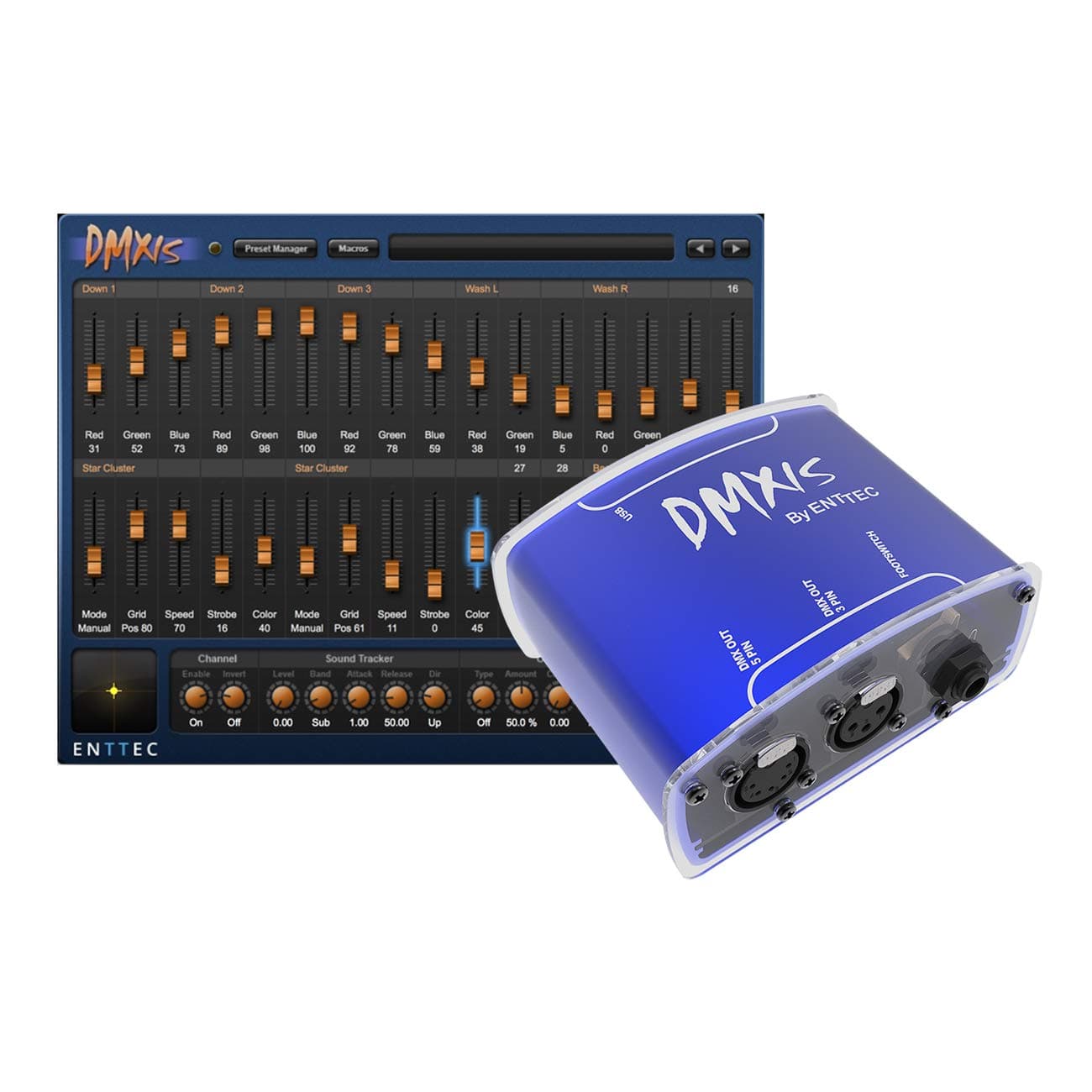 Enttec DMX USB DMXIS 70570 MAC/PC OS Lighting Controller Interface & Software (download only)
