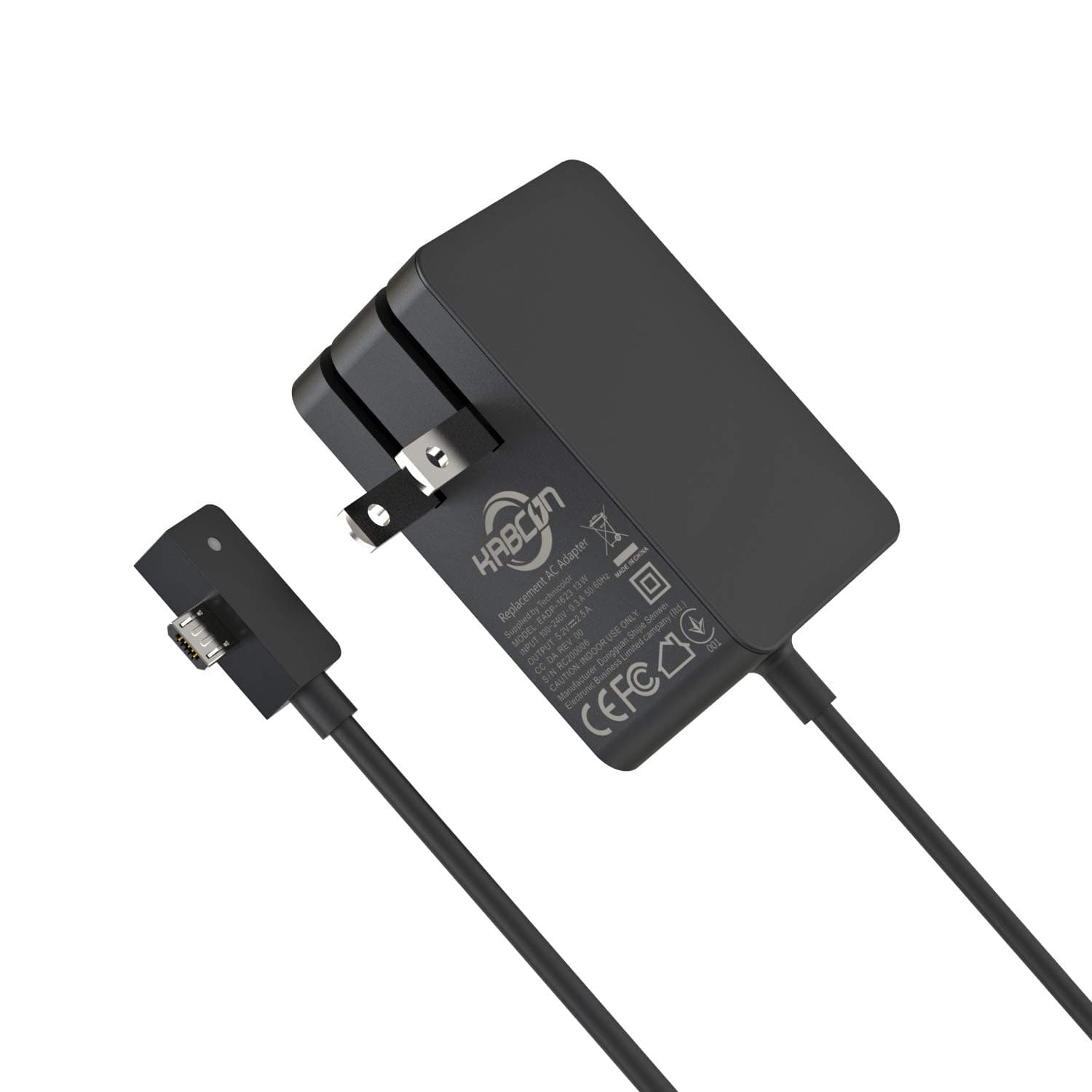 Kabcon Surface Power Supply Adapter 13w 5.2V 2.5A Charger for Microsoft Surface 3 Tablet with 6.5Ft Power Cord Including a Storage Pouch Bag