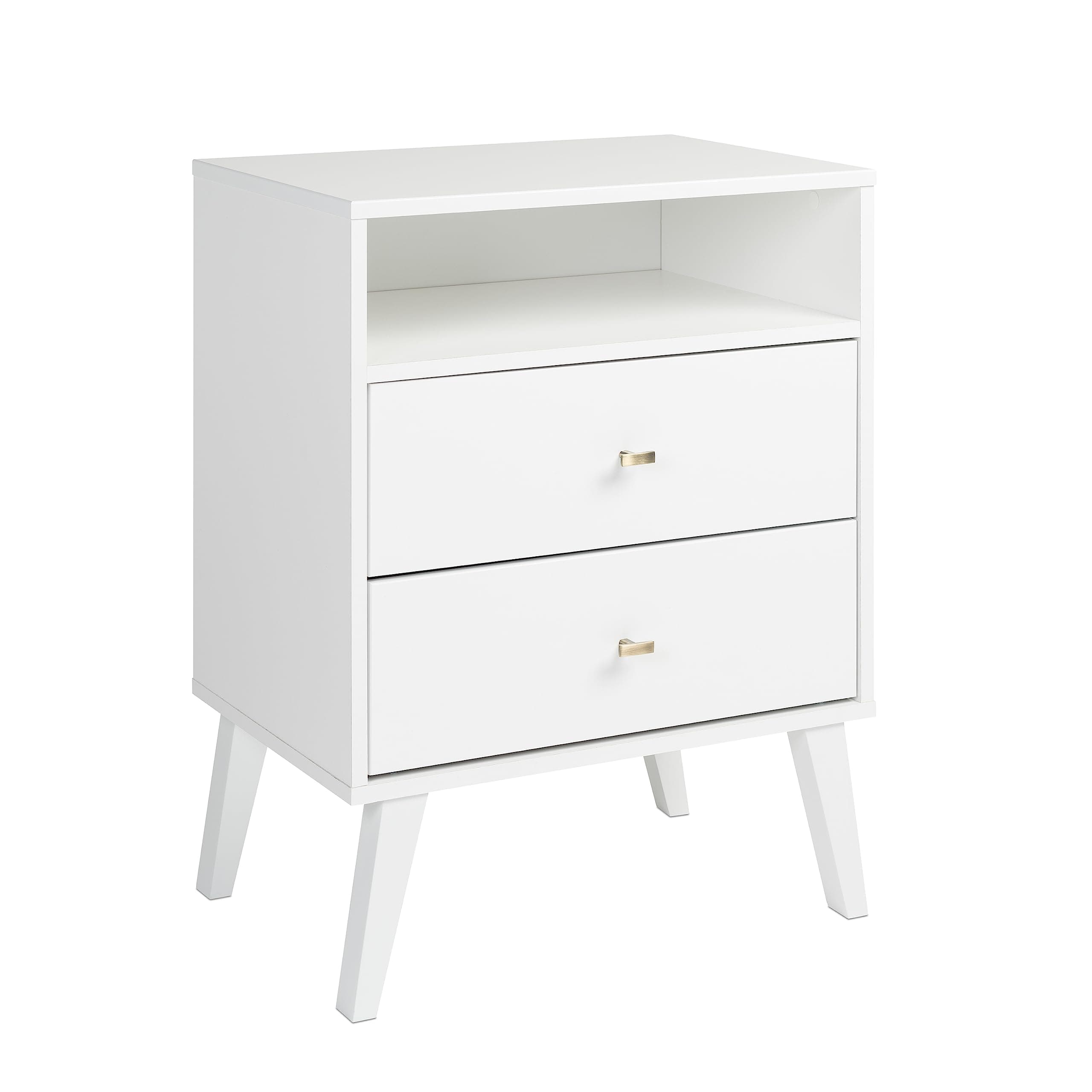 Milo 2-Drawer Open Shelf Nightstand