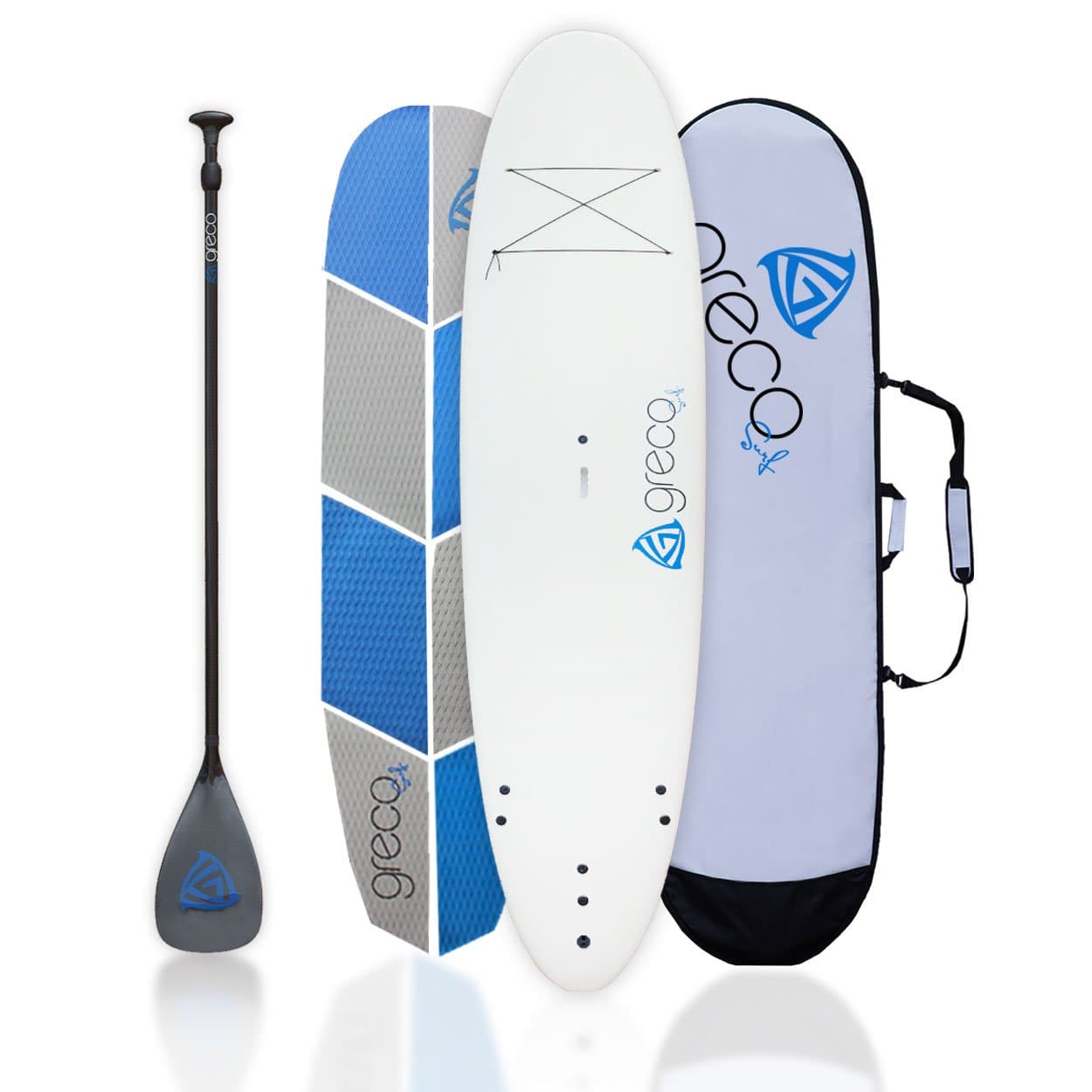 11' Ark Package SUP Foam Soft Performance Stand up Paddle Carbon Fiber Paddle & Day Board Bag By Greco Surf