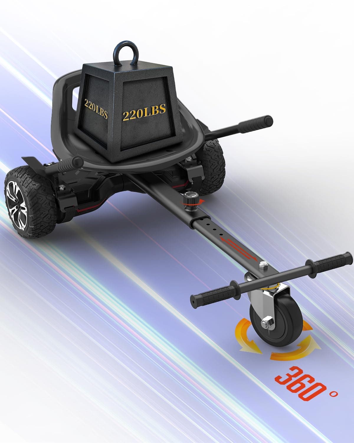 Hoverboard Go Kart, Hoverboard Attachments Compatible with 6.5"-10" Hoverboards Two Wheel Self Balancing Scooter for Kids (Not Including Hoverboard), K1