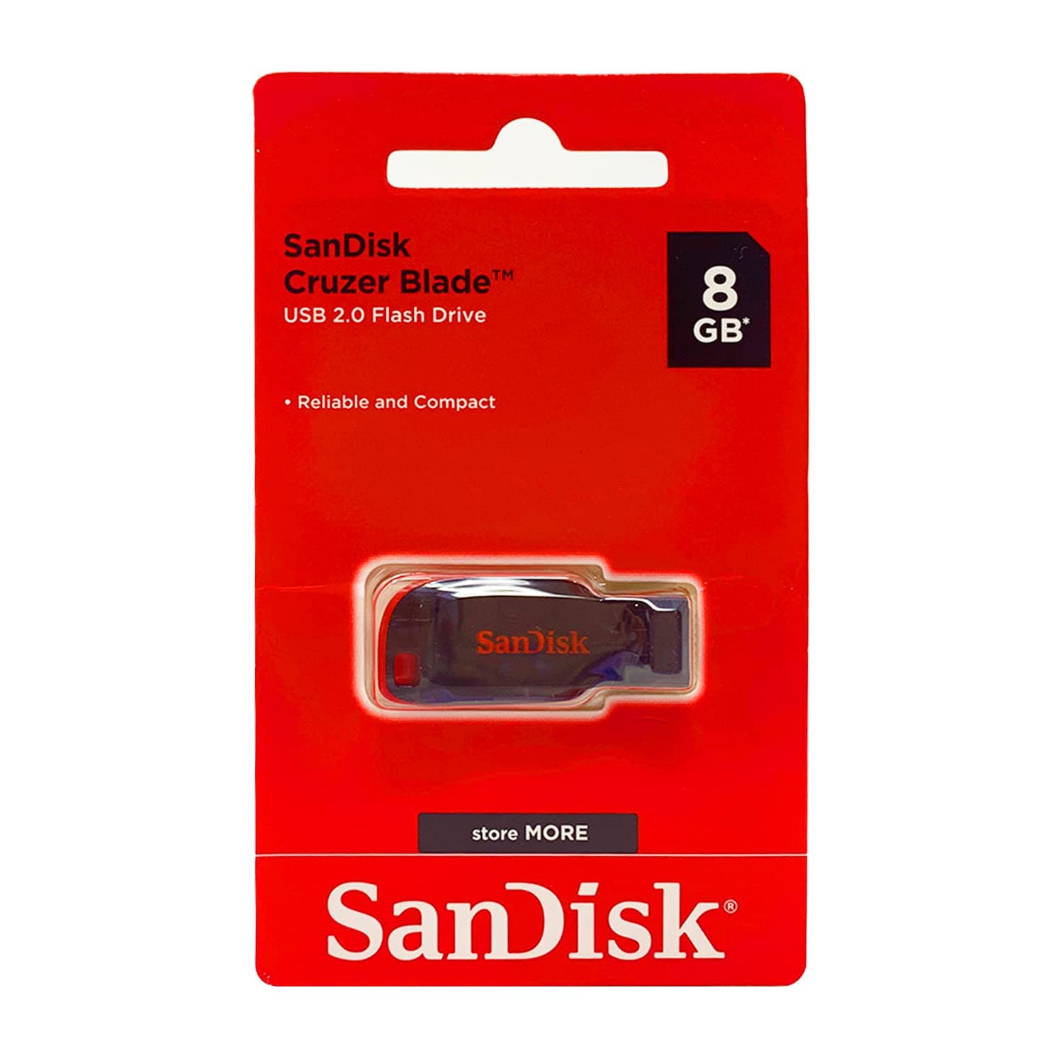 SanDisk Cruzer Blade Capless USB Flash Memory SDCZ50-008G-B35