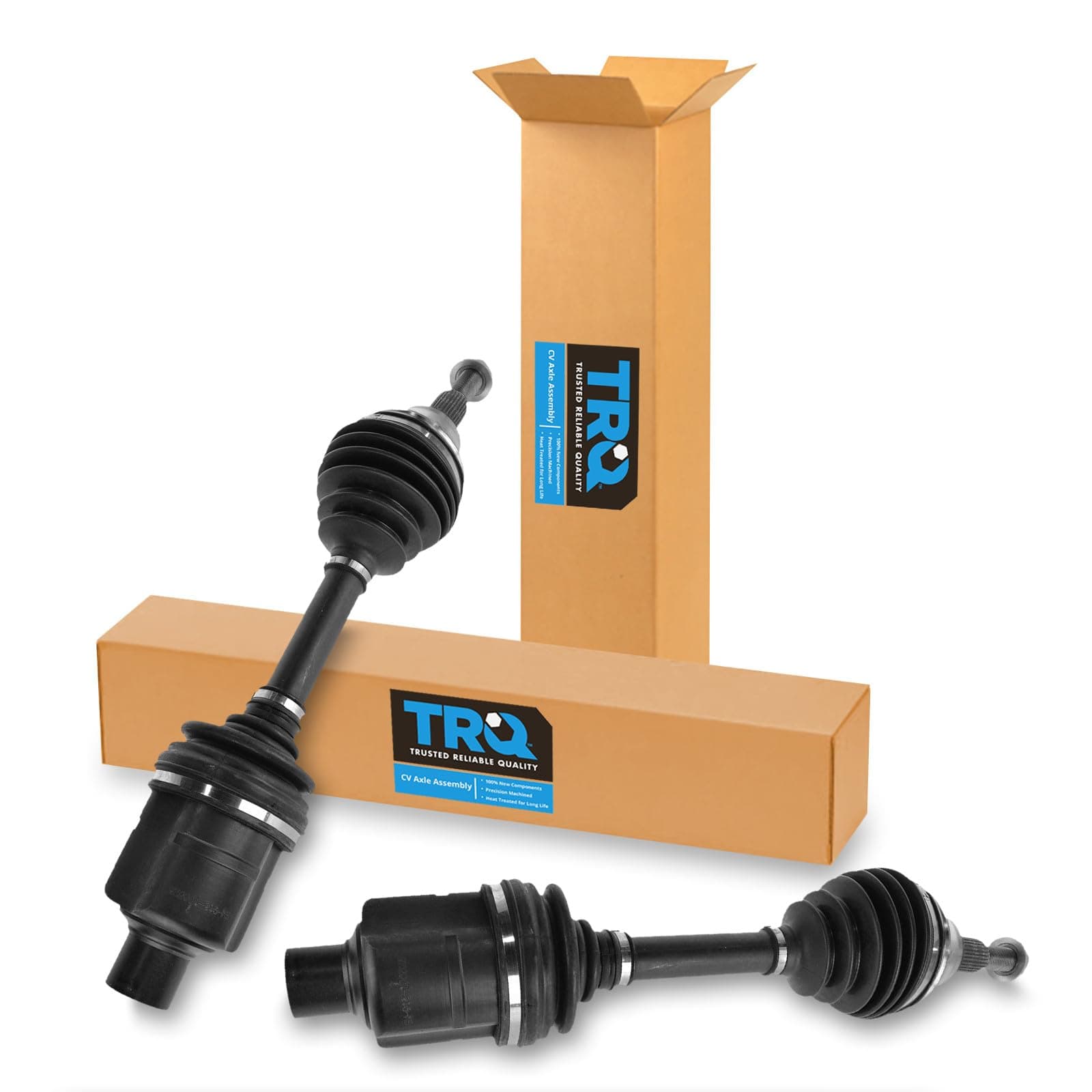 TRQ Front Driver and Passenger Side CV Axle Assembly Set 2 Piece Compatible with 2002-2005 Dodge Ram 1500 4WD