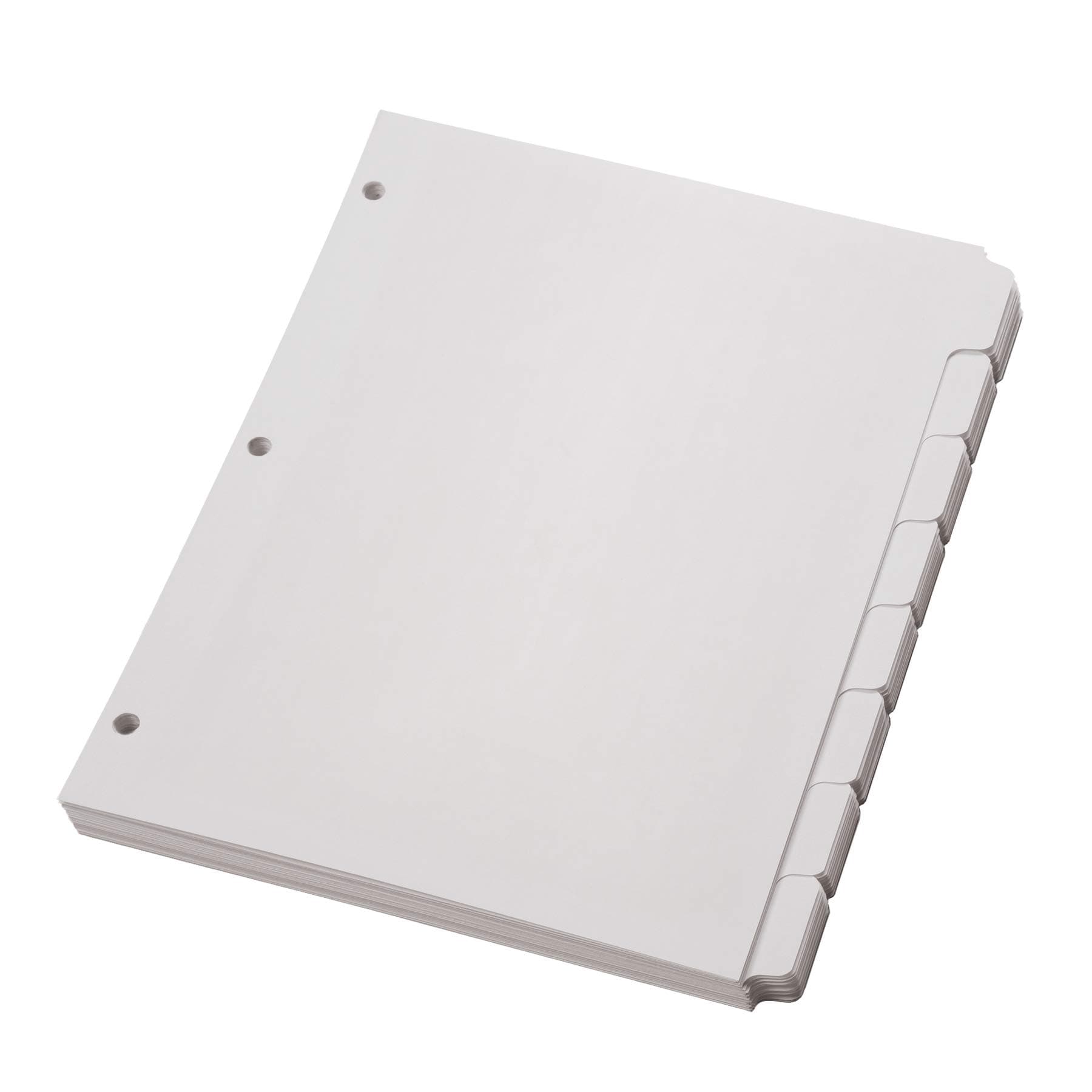 Oxford Binder Dividers for 3 Ring Binders, 10 Pack, 8-Tab Dividers, Write On Tabs, White Paper, 80 Total
