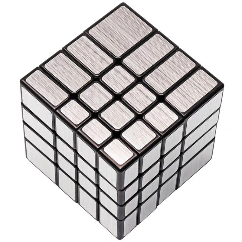 CuberSpeed 4x4 Mirror Cube Silver Sticker Magic Cube Black 4x4x4 Speed Blocks