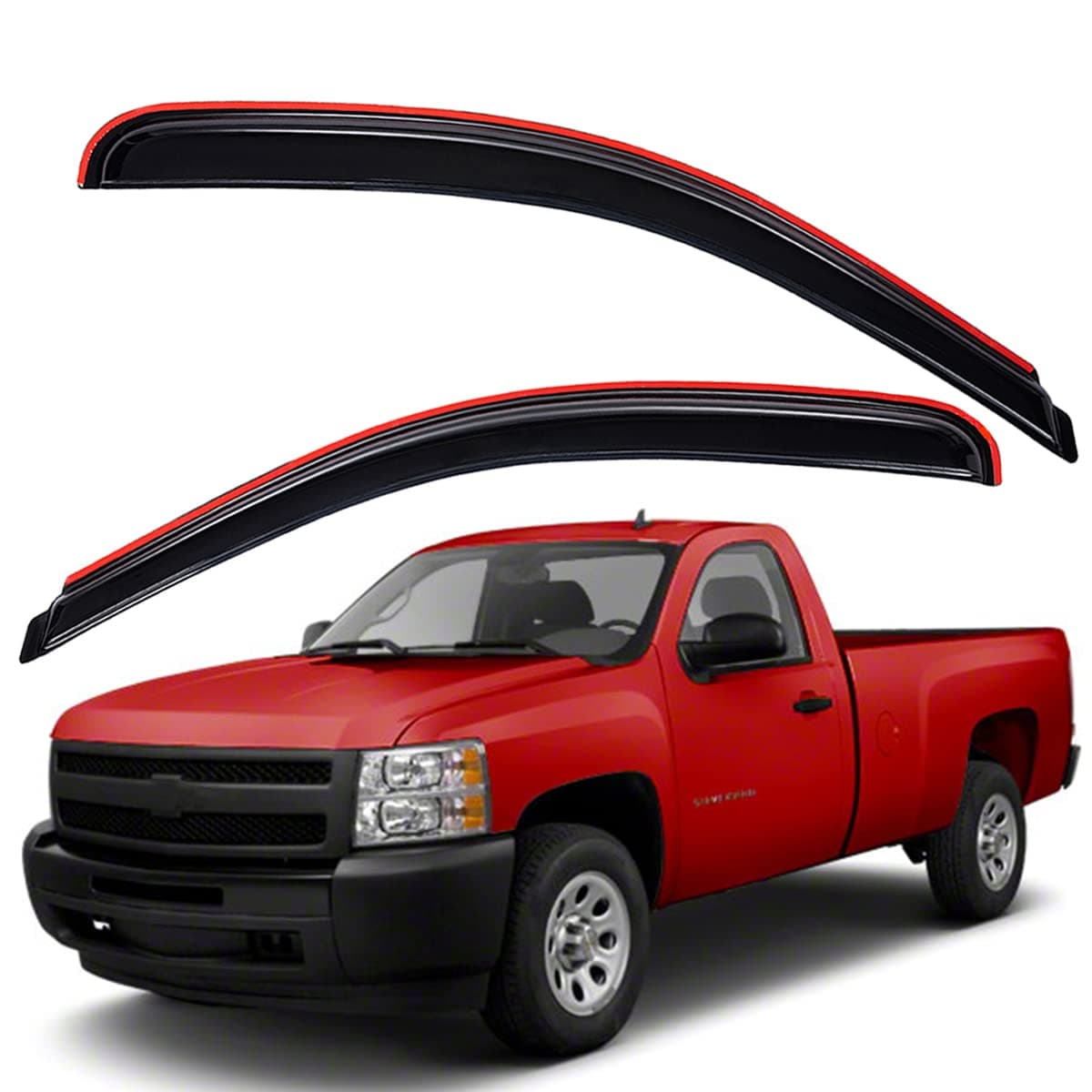Sponsored Ad - Lightronic Extra Durable in-Channel Auto Vent Window Visor, Fits 2007-2013 Chevrolet Silverado & GMC Sierra 1500, 2007-2014 Silverado/Sierra 2500 HD & 3500 HD, Regular/Extended/Crew Cab, Smoke, 2-Pcs