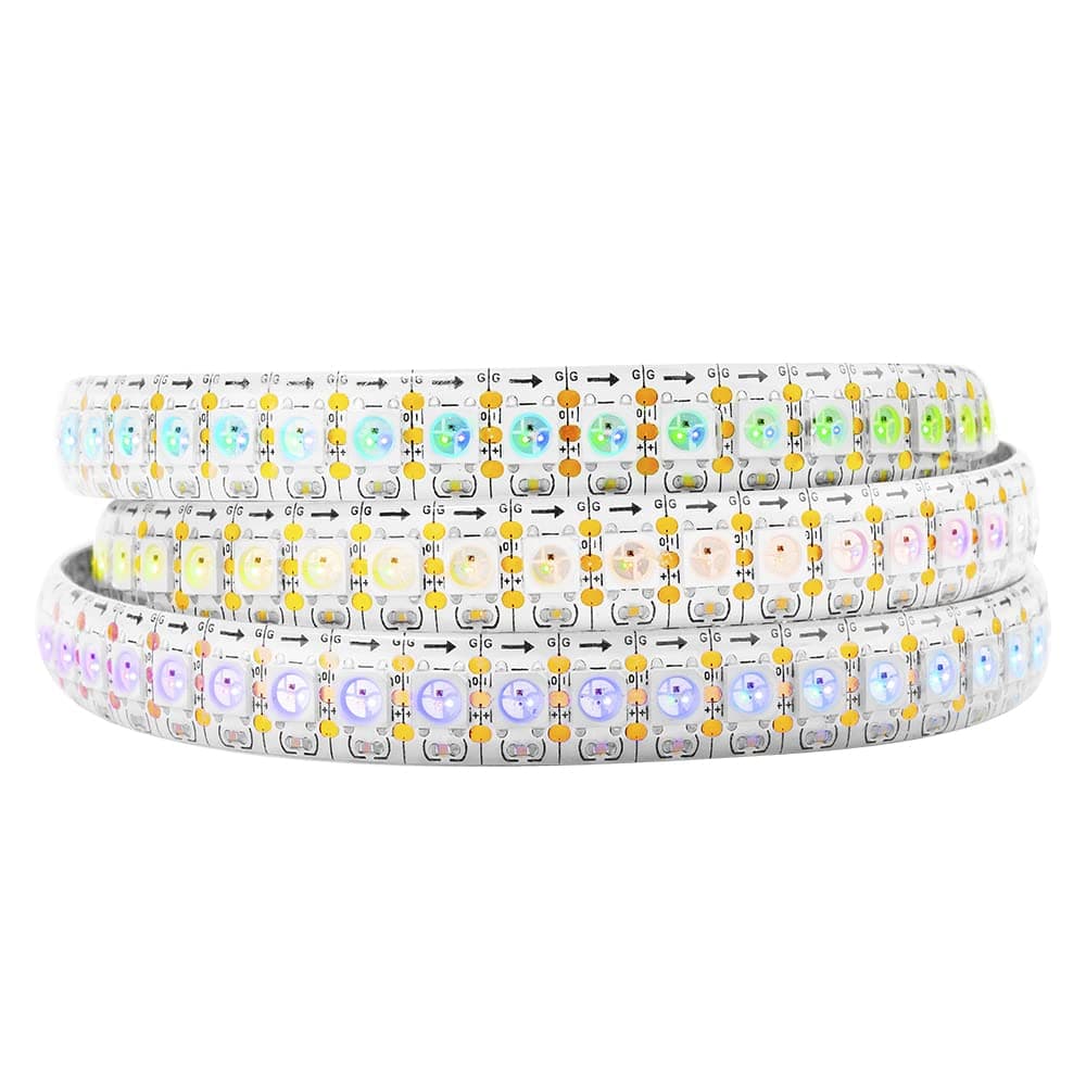 WS2812B 3.2FT 1m 144 LEDs/Pixels/m Individual Addressable 5050SMD LED White Board Full Color led Pixel Strip Dream Color Waterproof in Silicon Coating IP65 for Indoor Lighting