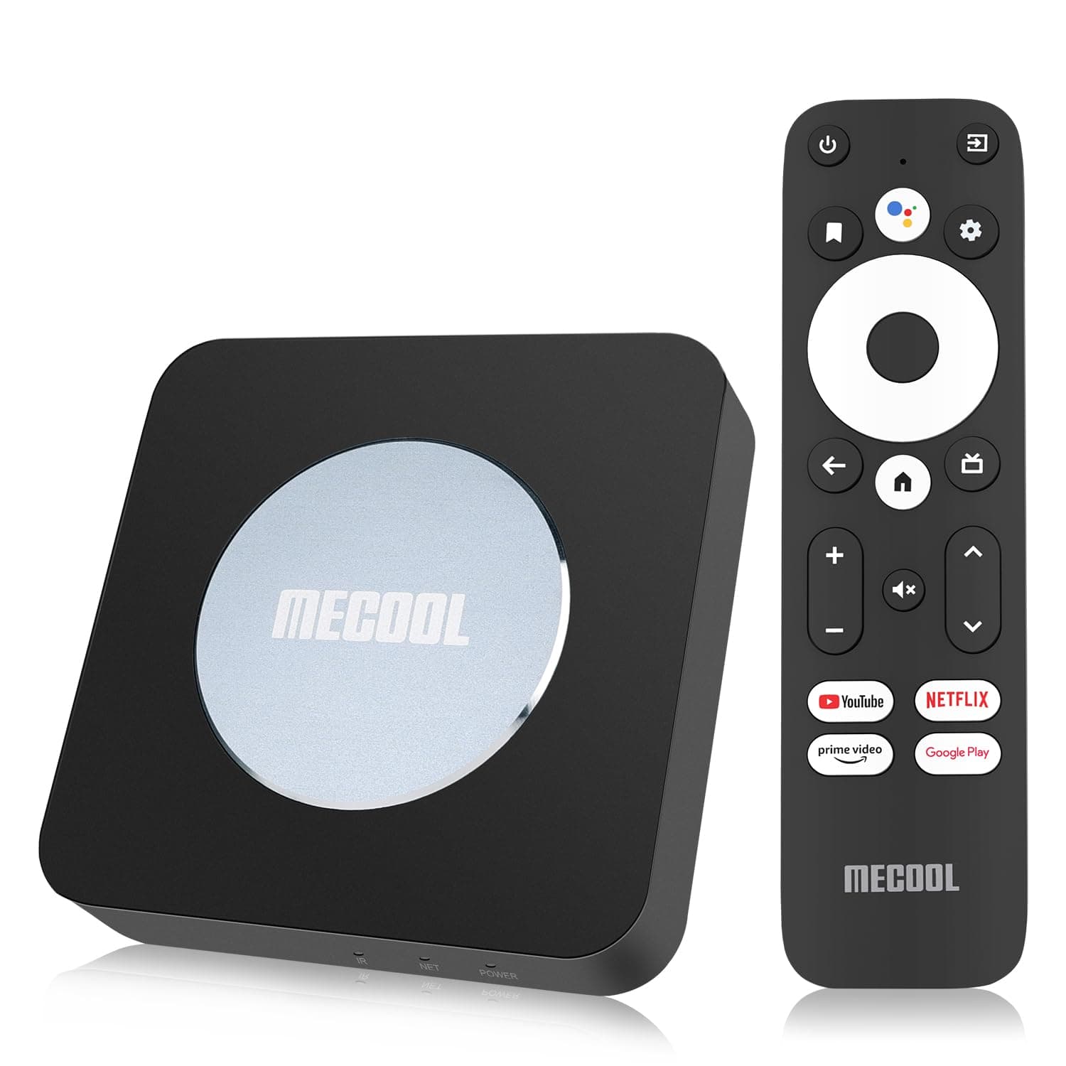 Android 14.0 TV Box, MECOOL KM2 Plus 2GB 16GB Smart TV Box 4K Goo gle Assistant Dolby Atmos, Support AV1, 2.4G/5G, Ethernet, WiFi 5, BT 5.0 with Amlogic S905X4