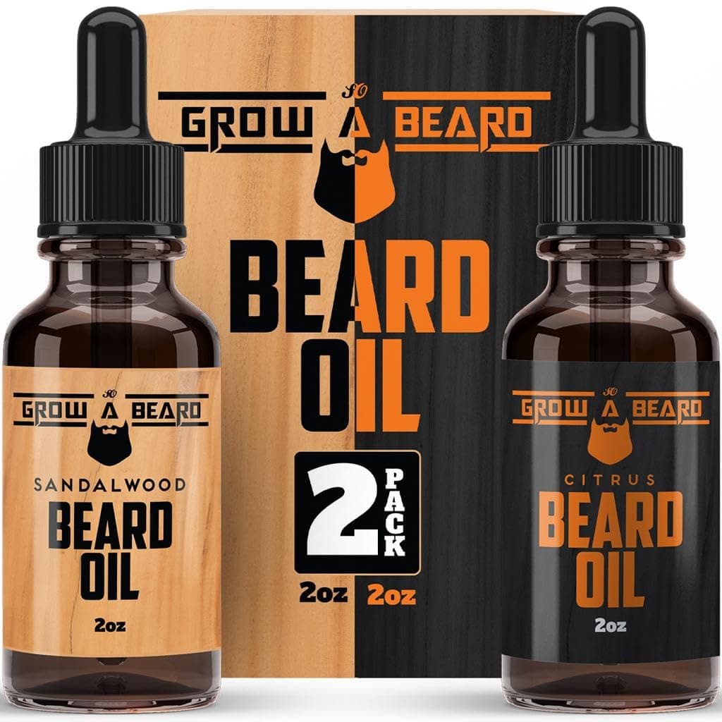 GROW ALPHA BEARD A LPH BE RD LPH BE RD LPH BE RD & Mustache Balm and Oil Grooming Kit - ll Natural and Organic rgan & Jojoba Oils - Leave-in Conditioner Premium Wax