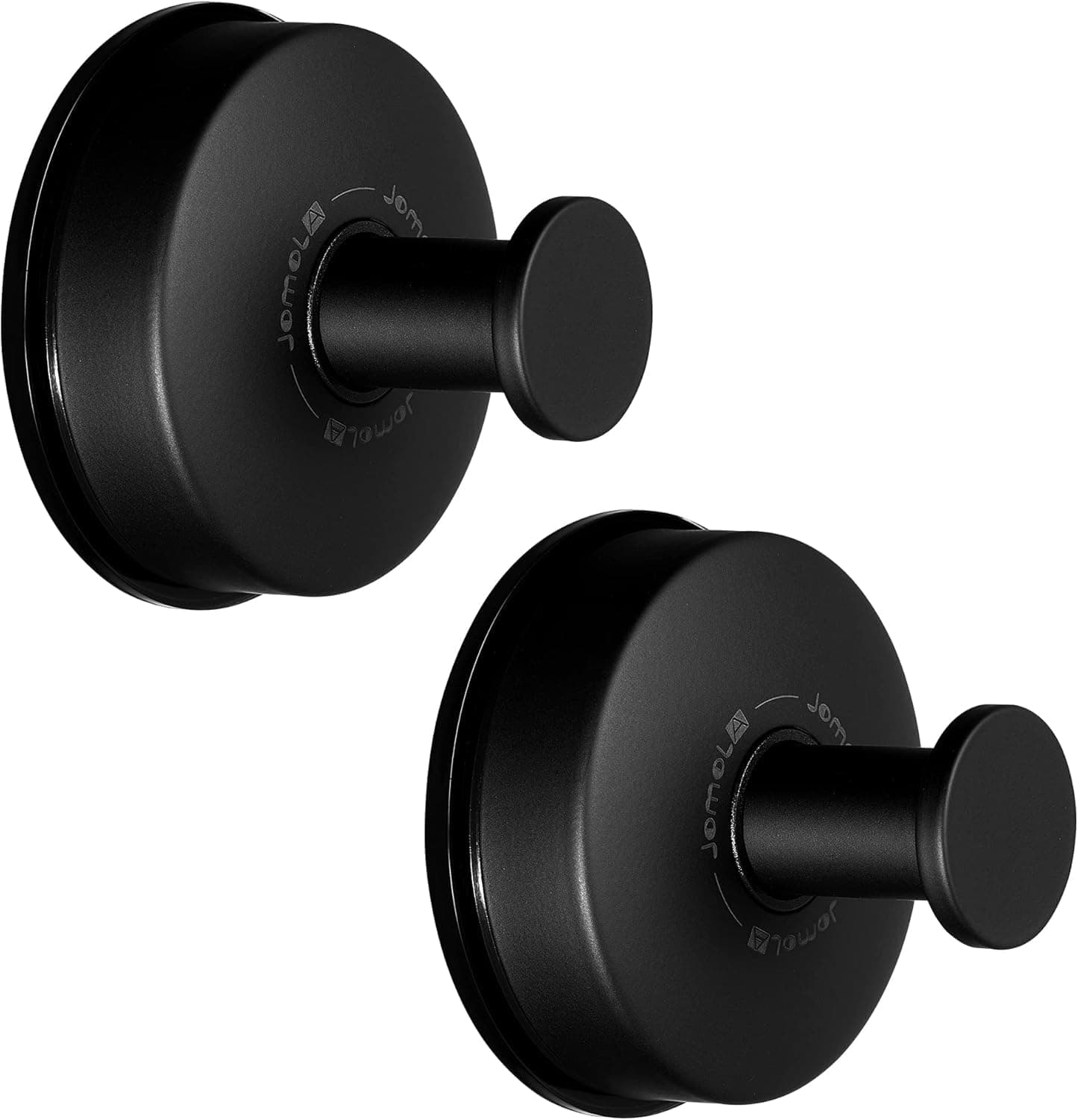 2PCS Stainless Steel Suction Cup Hook Bathroom Towel Holder Utility Shower Hooks Hanger for Towel Storage Kitchen Utensil Vacuum Suction Cup Hooks, Matte Black