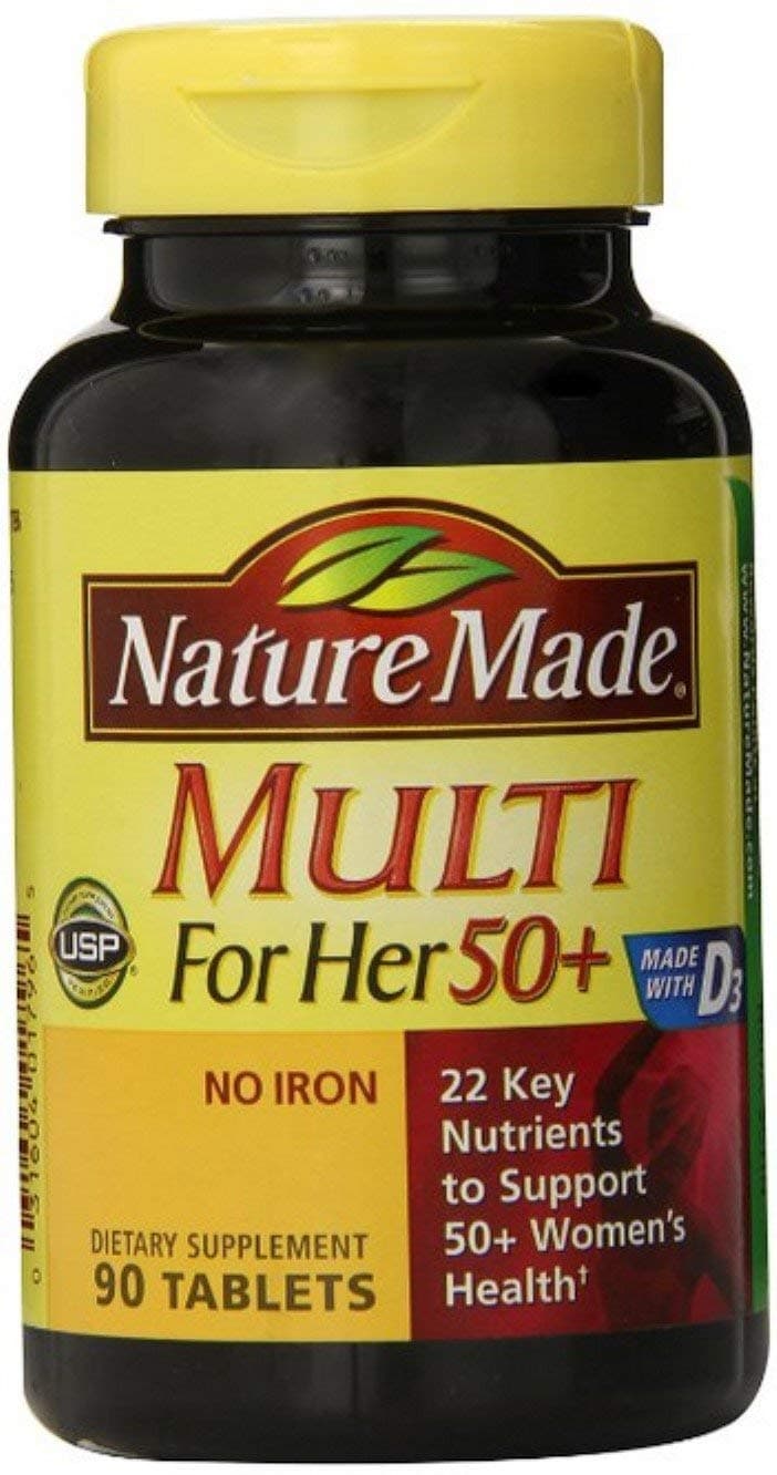 Multi for Her 50+ Vitamin/Mineral Tablets 90 ea (Pack of 5)