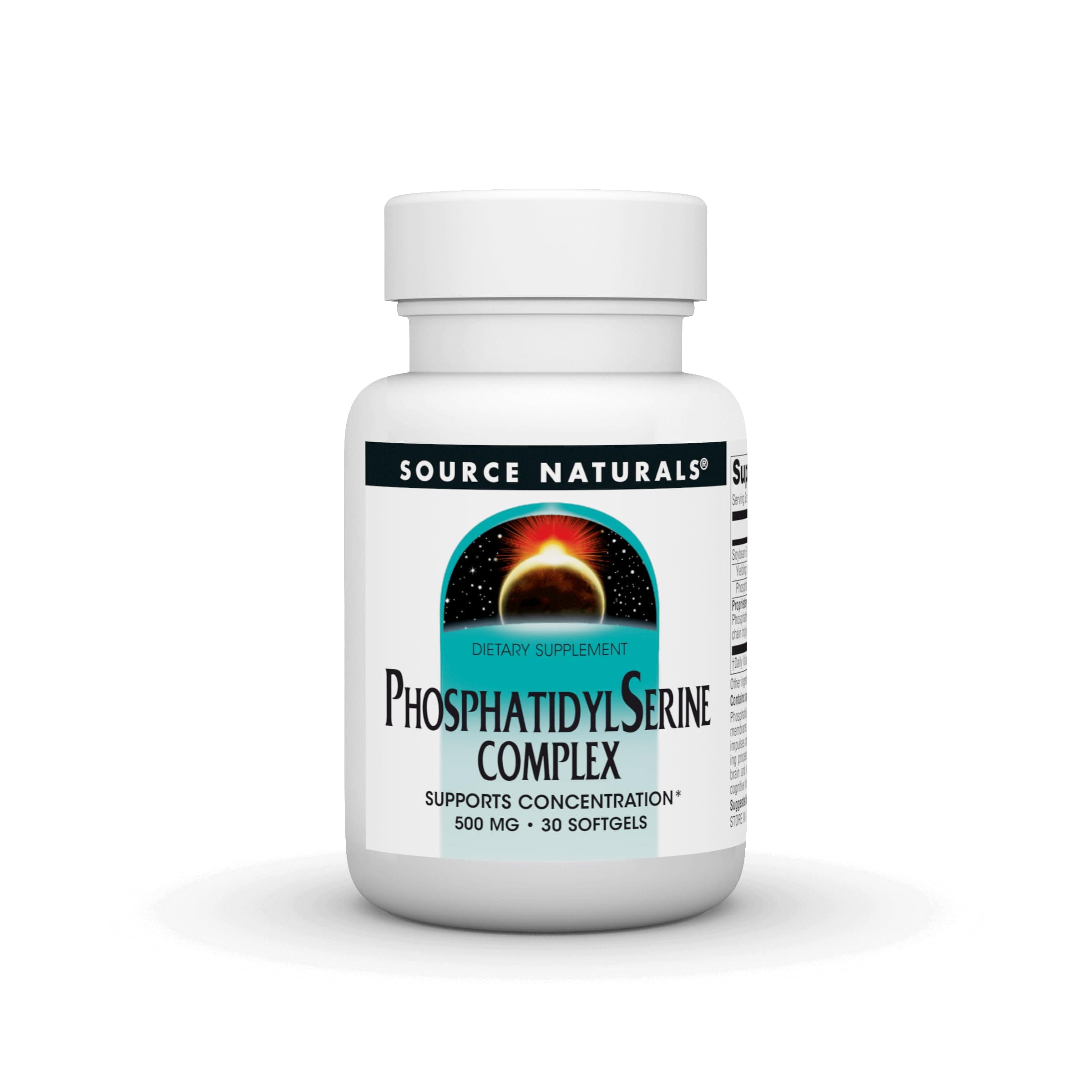 Source Naturals PhosPhatidyl SerinecomPlex Supports Concentration* 500mg- 30 Softgels