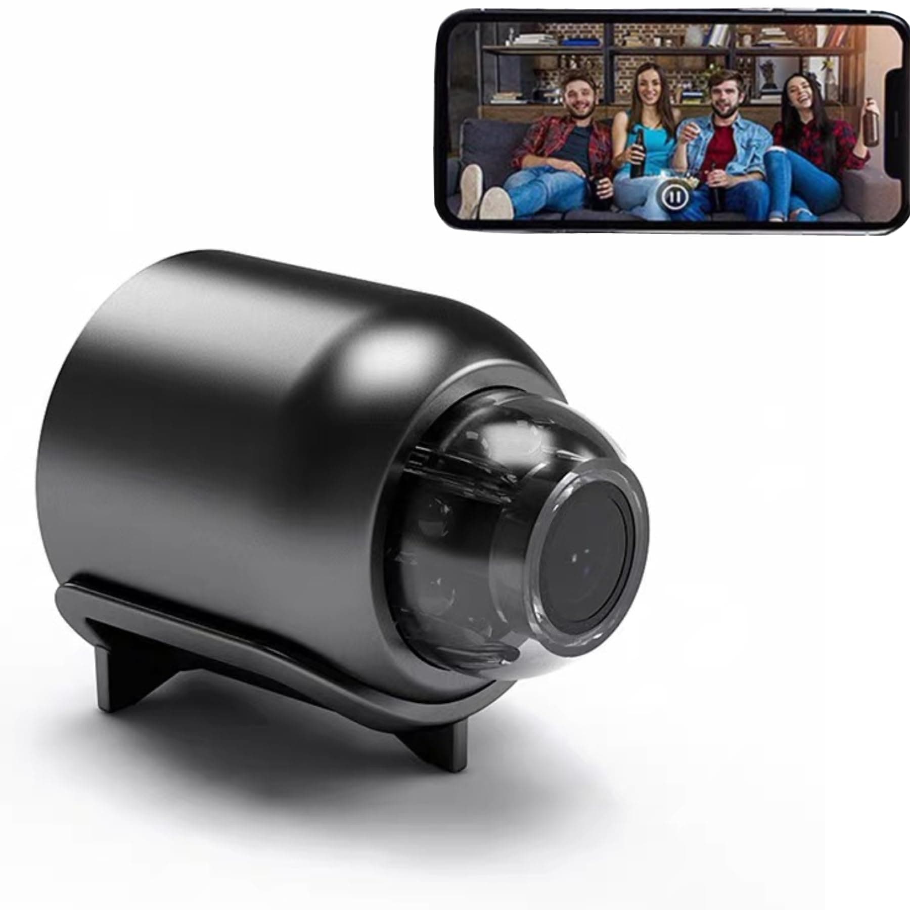 Mini Security Cameras Wireless, 1080P HD Hidden Camera, Portable Small Nanny Cam with Night Vision - Security Camera for Home/Office/Indoor/Outdoor