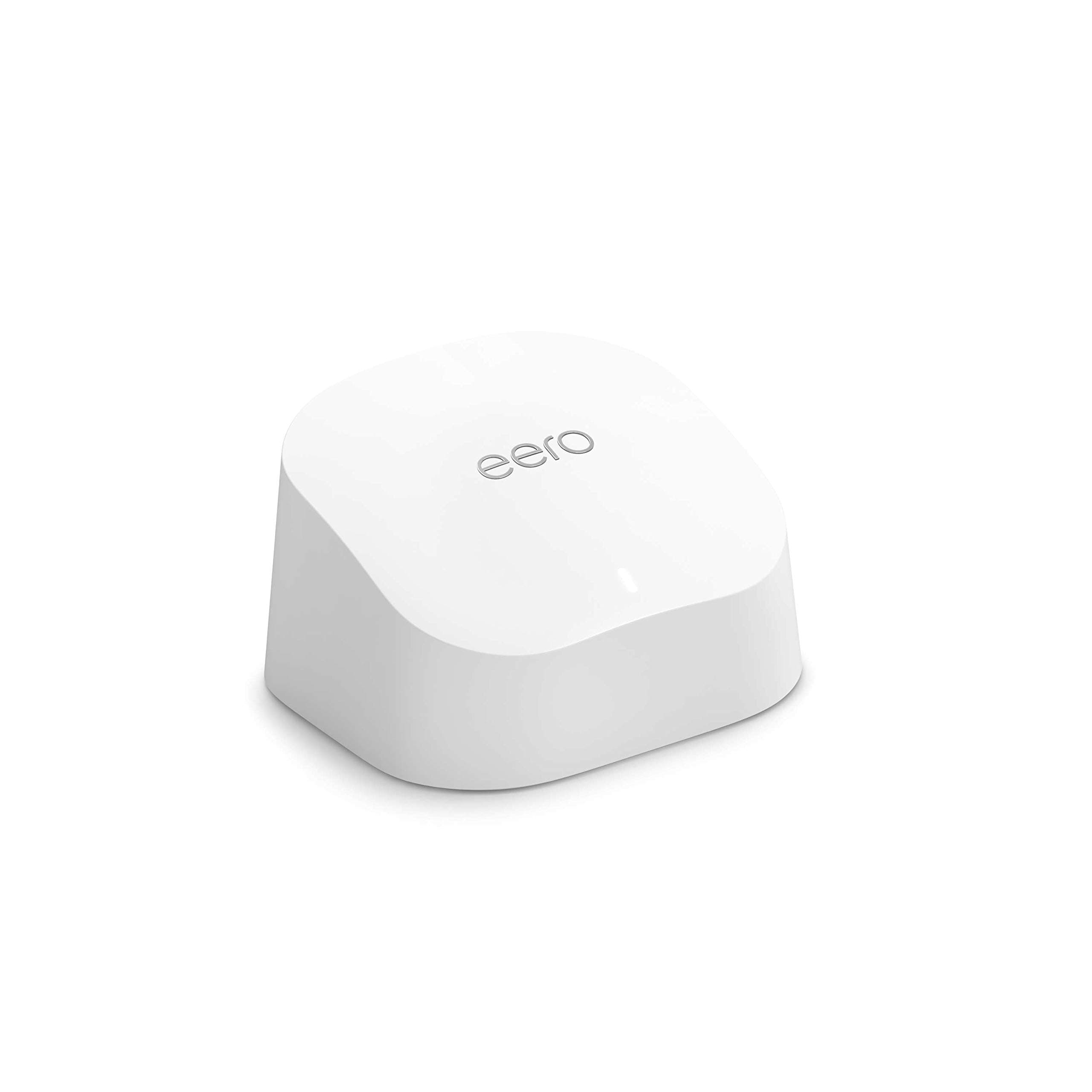 Amazon eero 6 mesh Wi-Fi router | 900 Mbps Ethernet | Coverage up to 140 m2 | Connect 75+ devices | 1-Pack