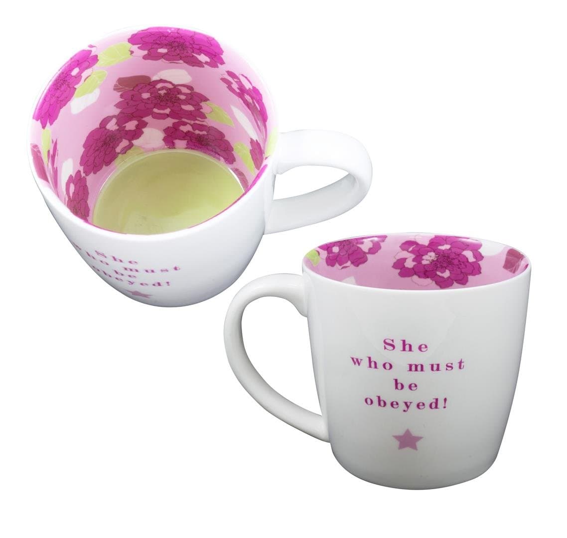 Two Up Two Down She Who Must Be Obeyed Inside Out Mug in Gift Box Special Mugs Gifts Her