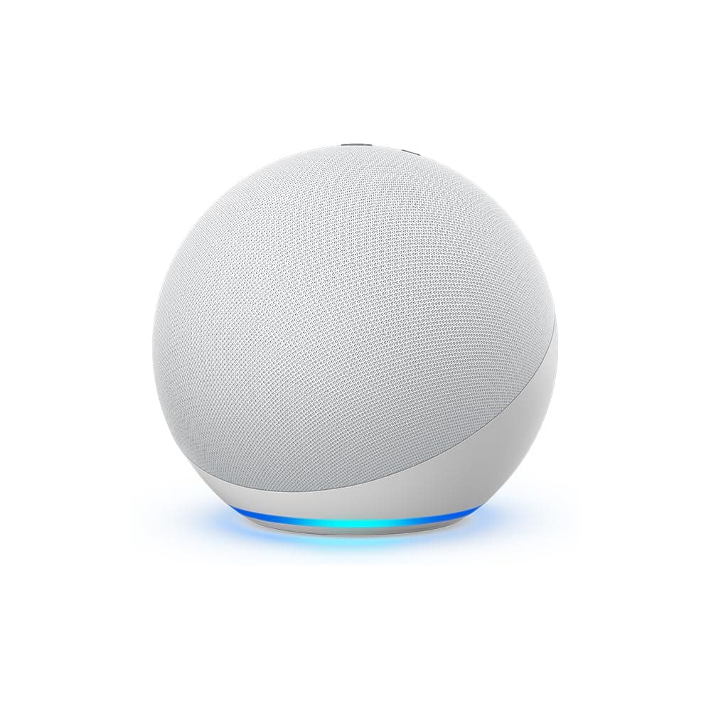 Echo (4th Gen) | smart bluetooth speaker with Alexa and premium sound | Use your voice to control your smart home devices, play music or the Quran, and more (speaks English & Khaleeji) | White
