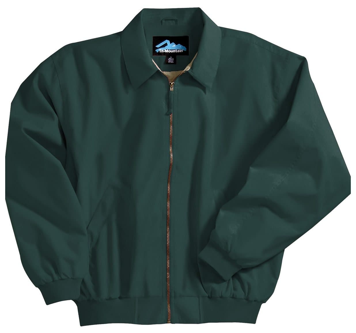 Tri Mountain Men's Microfiber jacket with poplin lining, FOREST GREEN, L