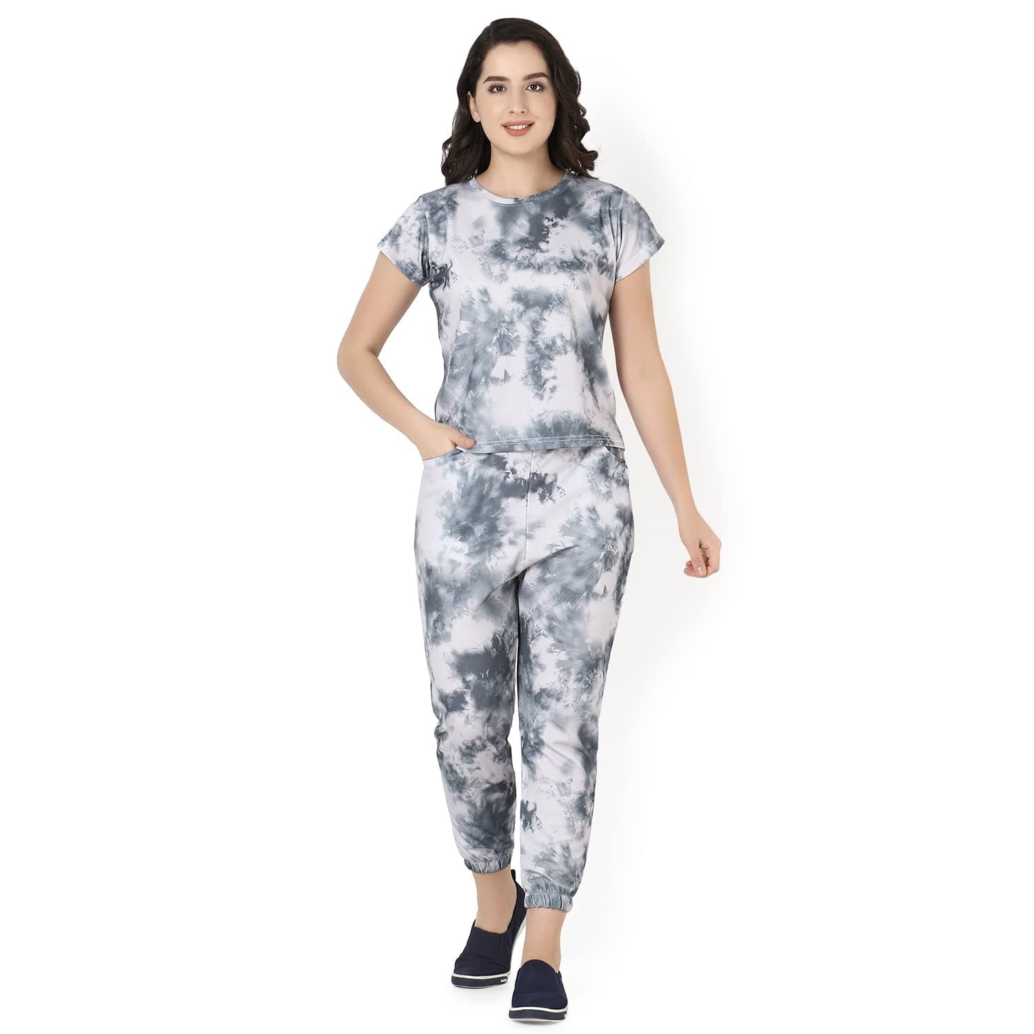 GRECIILOOKS Women's Cotton Blend Solid Co-Ord Set | Set Stylish | Festive | Travel | Half Sleeve Trendy Korean Summer Travel Outfit | Lightweight Two Piece Dress for Beach & Holiday Look