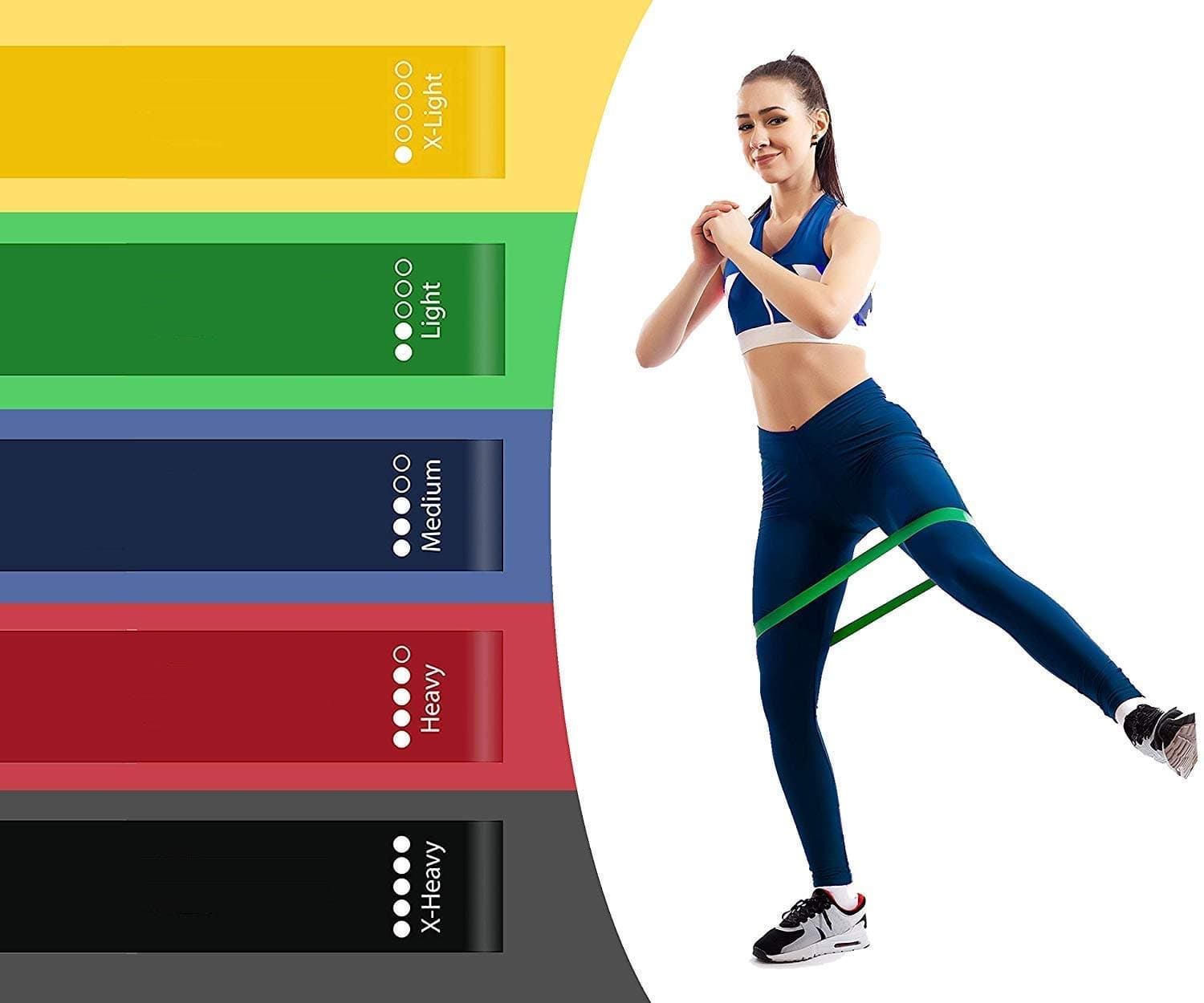 SIGNATRON Big Resistance Loop Exercise Bands for Squats, Hips, Legs, Butt, Glutes and Heavy Workouts Physical Therapy, Rehab, Stretching, Home Fitness (Set of 4)