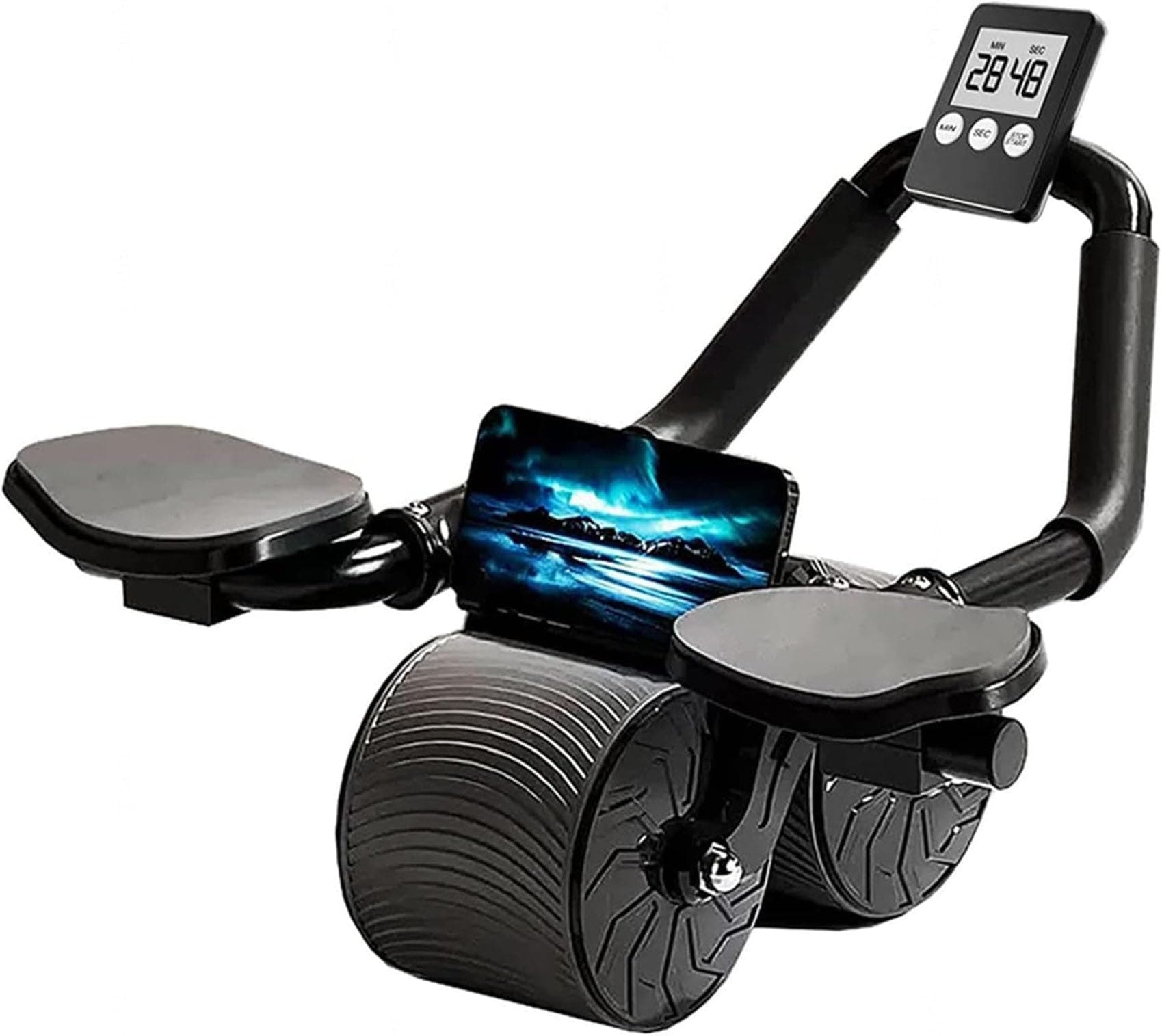 NOALED 2023 New with Automatic Rebound Abdominal Exercise Roller with Elbow Support and Timer abs Roller Wheel core Exercise Equipment Perfect Core Exercise Equipment for Home Workouts