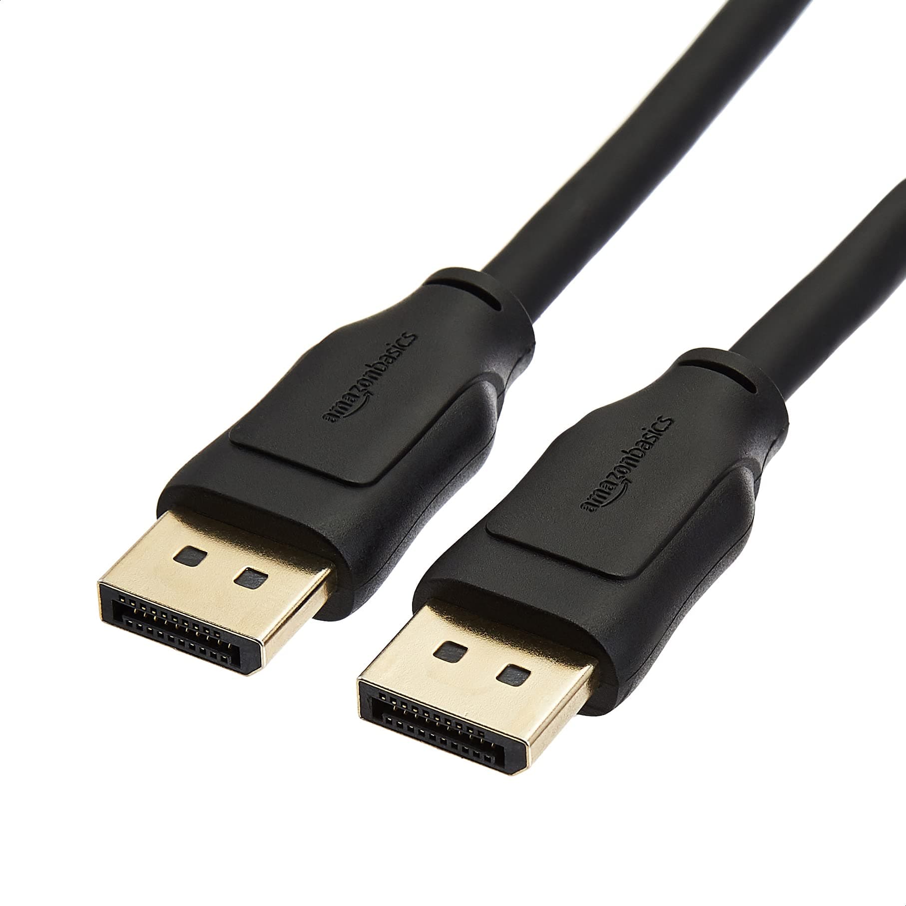 Amazon Basics DisplayPort 1.4 Cable, 32.4Gbps High-Speed, 8K@60Hz, 4K@120Hz, Dynamic HDR and 3D, Gold-Plated Plugs, 3 m, Black
