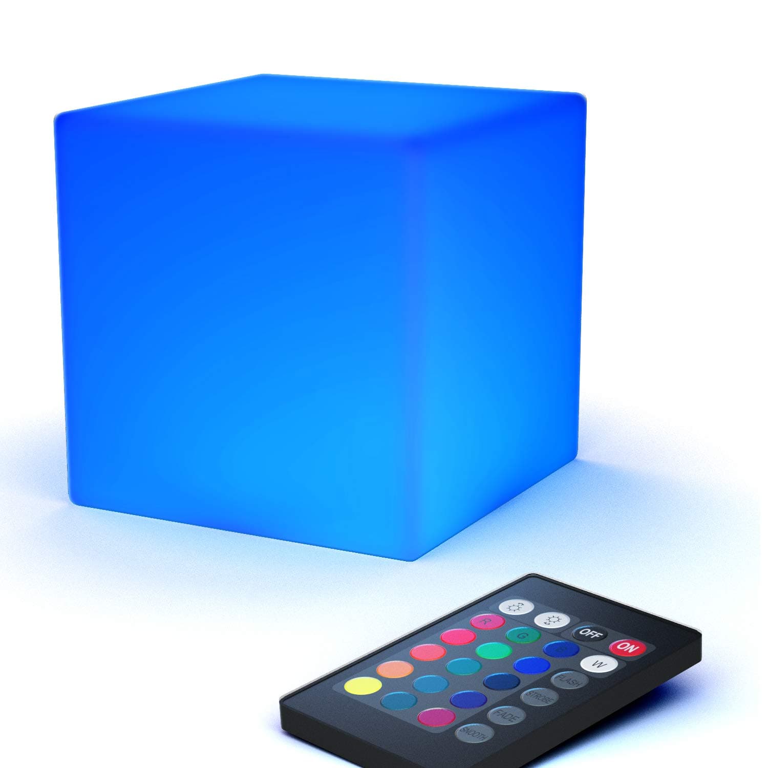 LOFTEK LED Light Cube : 7-inch RGB Colors Cool Cube Lights with Remote Control, MCU Tesseract Mood Lamp, Waterproof and Rechargeable Beside Desk Lamp,Perfect for Kids Nursery and Toys
