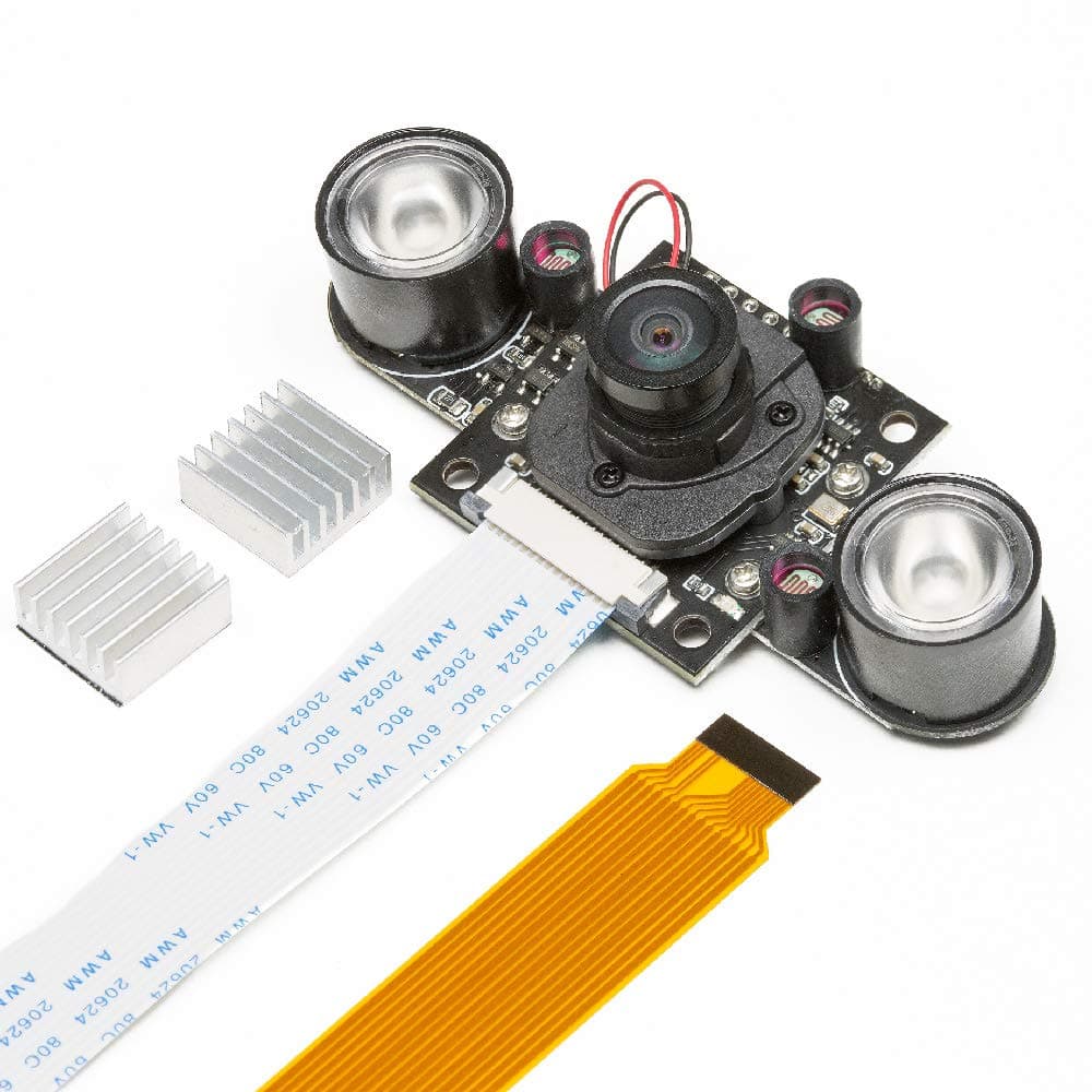 Arducam Day-Night Vision for Raspberry Pi Camera, Automatic IR-Cut Switching All-Day Image All-Model Support, IR LED for Low Light and Night Vision, M12 Lens Interchangeable, OV5647 5MP 1080P