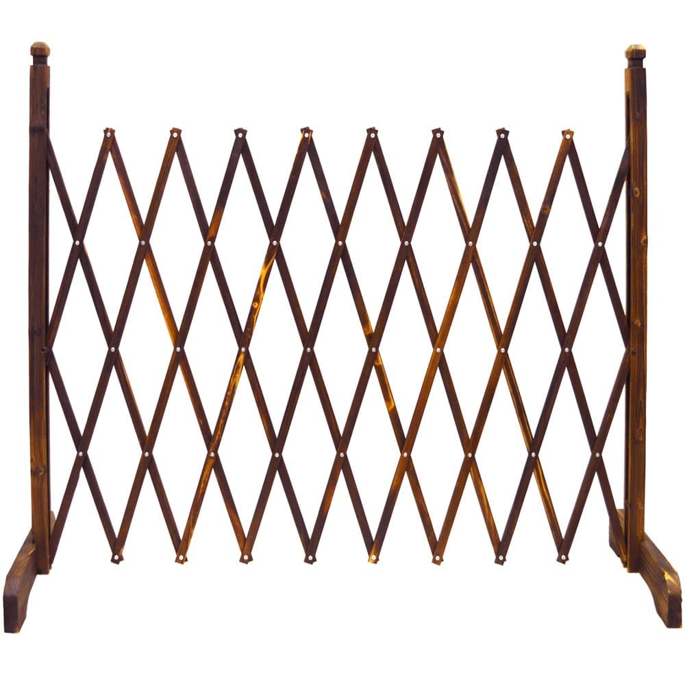 TRELLIS - Solid Wood Expanding Garden Screen - Tan Brown