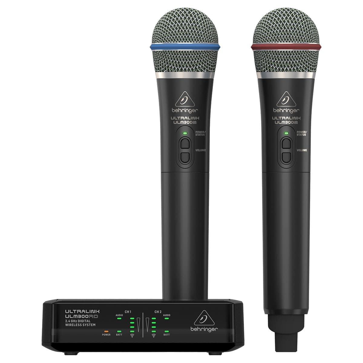 ULTRALINK ULM302MIC High-Performance 2.4 GHz Digital Wireless System with 2 Handheld Microphones and Receiver