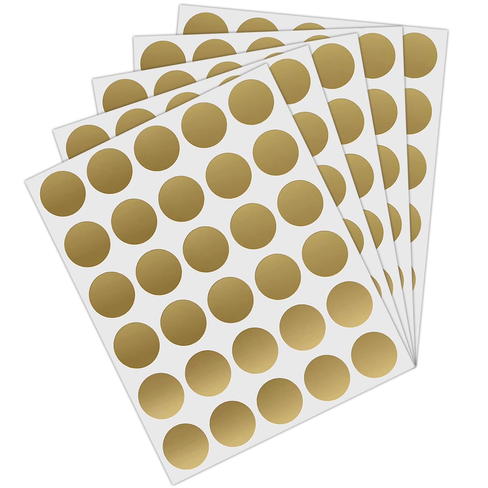 150 Pack Scratch Off Labels Stickers, 1" Round Circle Self-Adhesive Scratch Off Cards for DIY Scratch Off Reward Card (Gold)