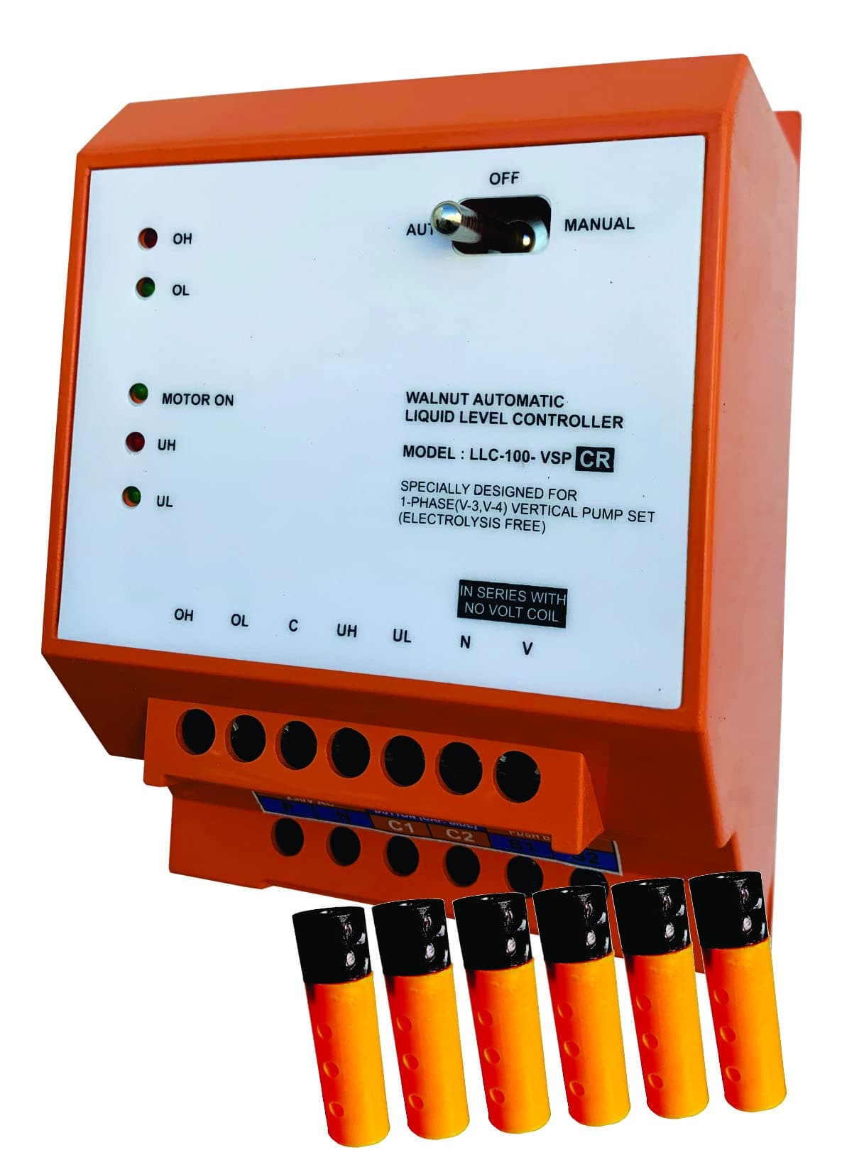 Walnut Innovations Automatic Water Level Controller,Water Level Sensors (for Single Ph. Submersibles Operated by Starters)