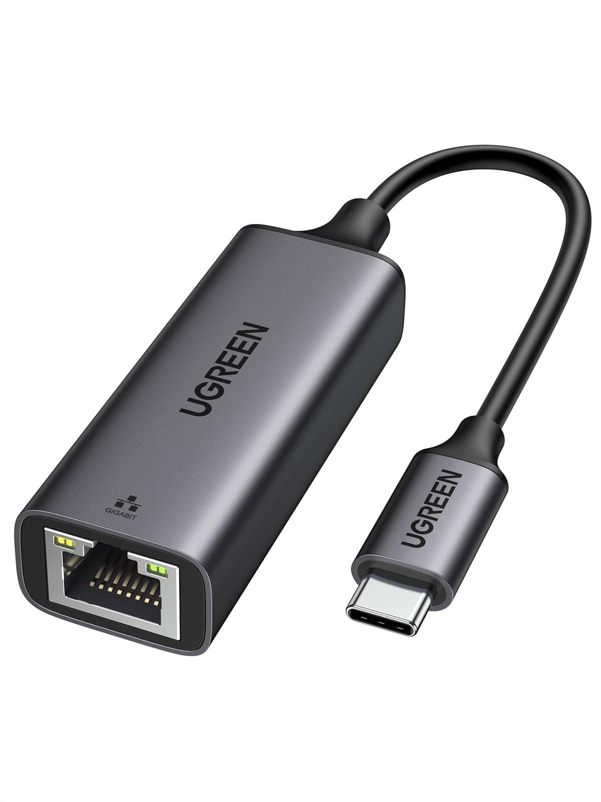 UGREEN USB C LAN Wired LAN Adapter Type-C LAN Gigabit Ethernet 【Giga USB 3.0 Standard】 1000Mbps High Speed OTG Function Compatible with Windows/Mac OS/Linux/IOS/Android etc. Black