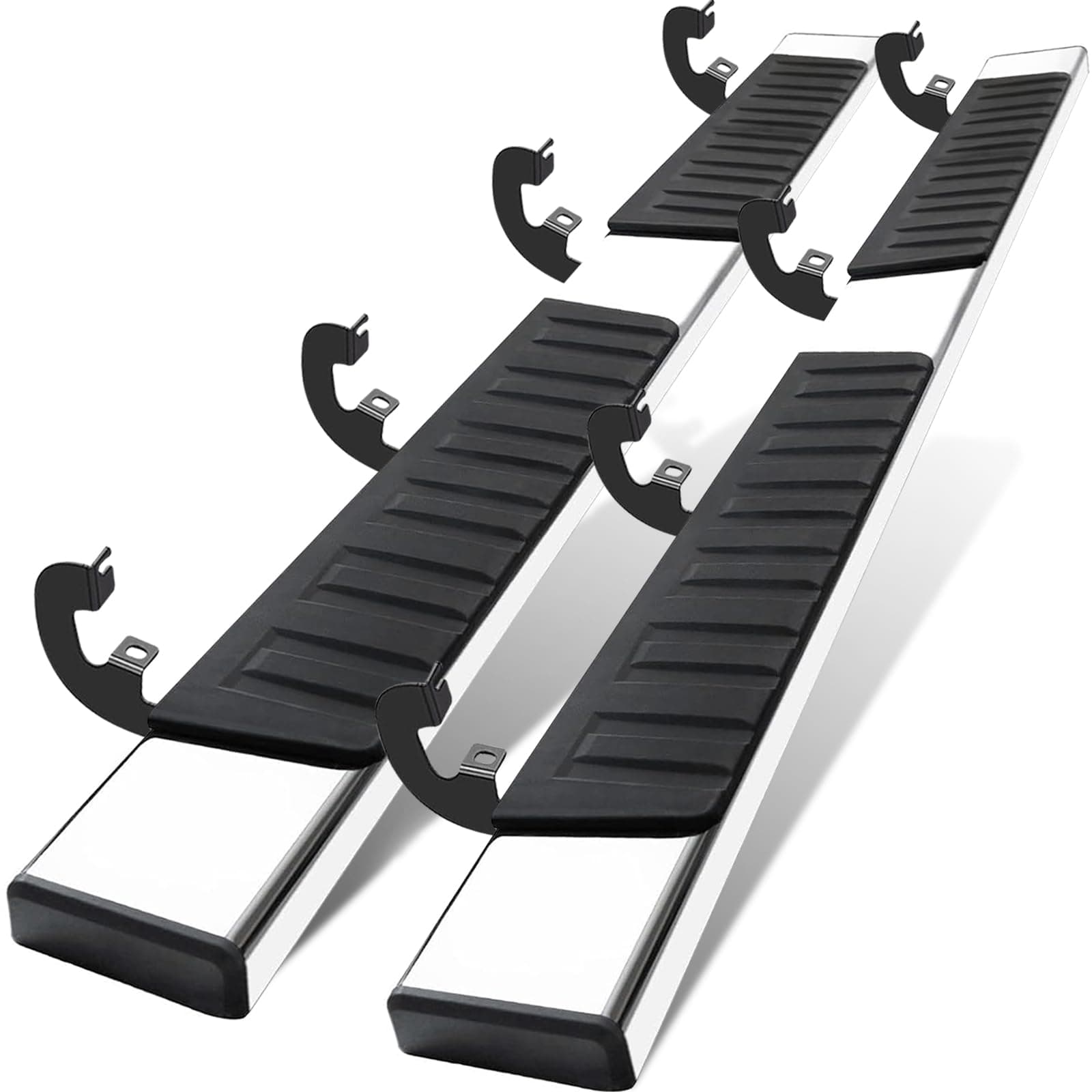 COMNOVA 6 Inches Running Boards& Steps Nerf Bars Compatible with 2019-2026 Chevy Silverado 1500, 2020-2026 Silverado/Sierra 2500/3500HD Crew Cab,Running Boards for Silverado, Stainless Steel Slider