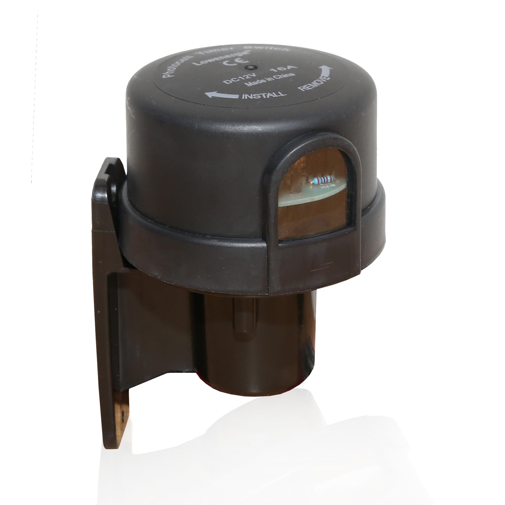 LOWENERGIE Photocell Timer Switch, 12V DC Solar Power – Automatic Dusk to Dawn Light Sensor Controller for Outdoor Lighting, Garden, Pathways, Security, Off-Grid & Solar Installations