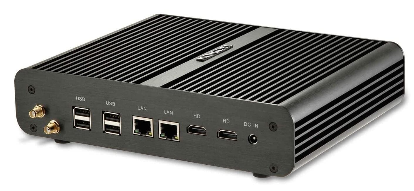 KINGDEL Core i7 4th Generation CPU Max 3.8GHz Fanless Mini Desktop Computer, Mini PC with 16GB RAM, 512GB SSD, HD DP, 2xLAN, 4xUSB3.0