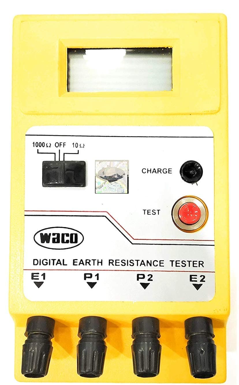 DIGITAL EARTH TESTER WITH CALIBRATION CERTIFICATE FROM WACO®