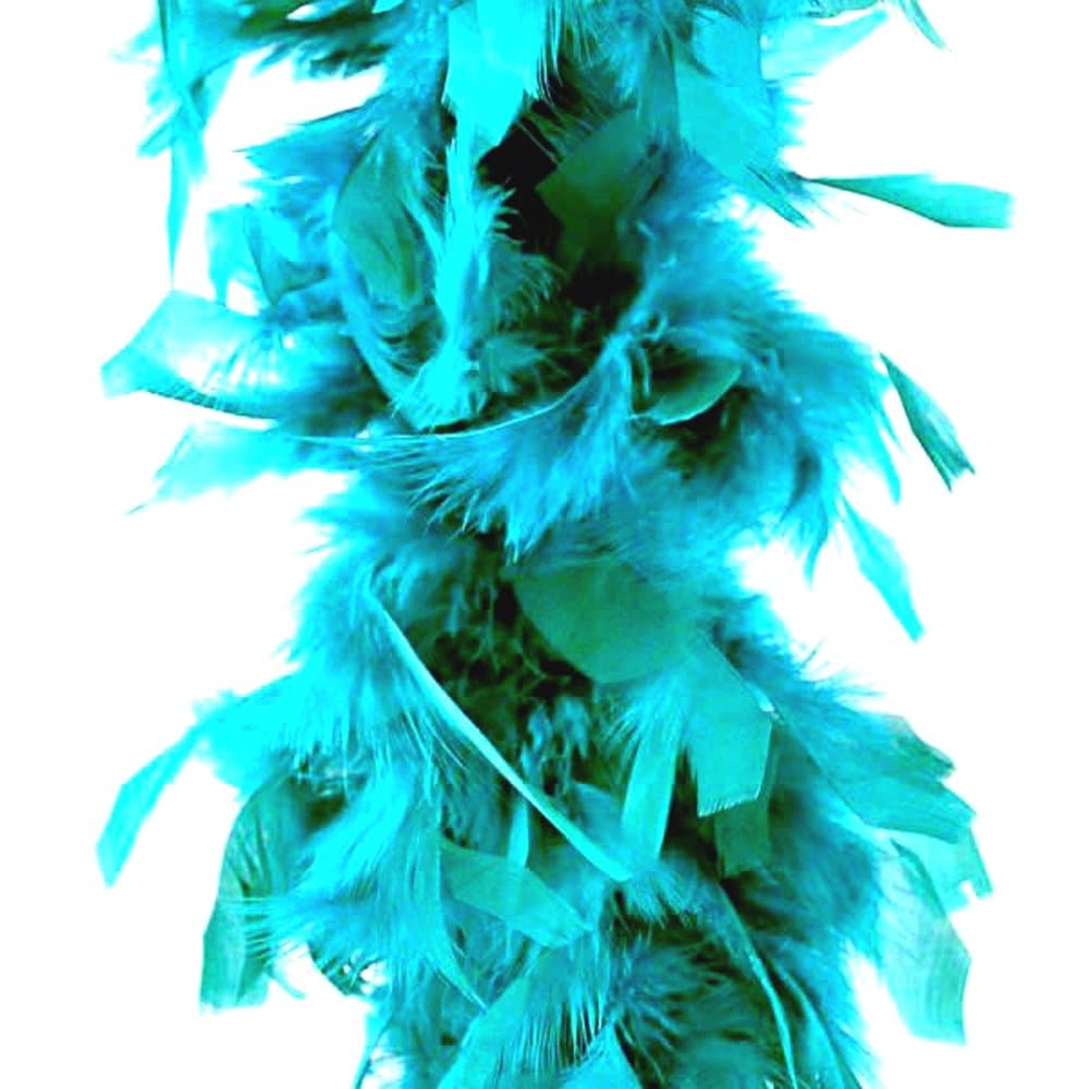 Deluxe Chandelle Feather Boa-Teal