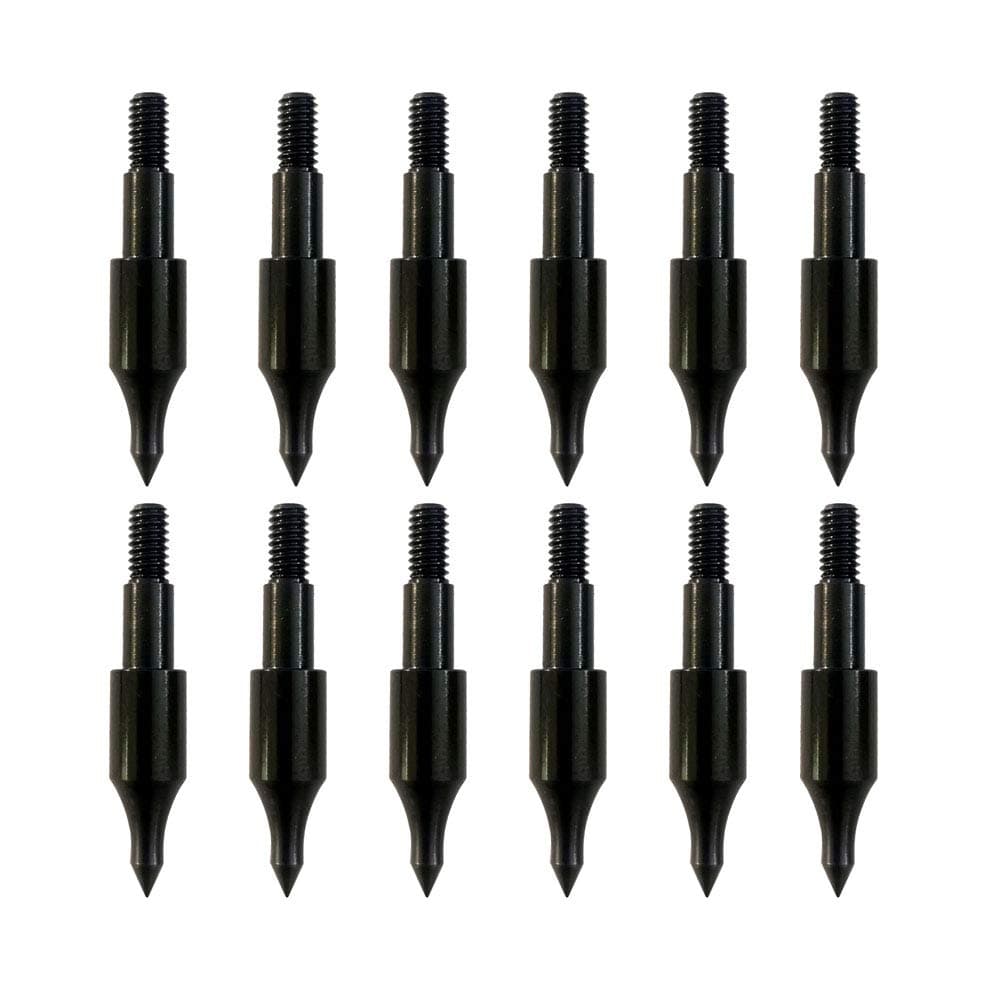 TianTac 100 Grain Archery Field Points Practice Field Tips, Archery Target Practice Hunting Arrow Tip for Recurve, Compound Bow Crossbow, Screw-in 100 Grain (12pcs)
