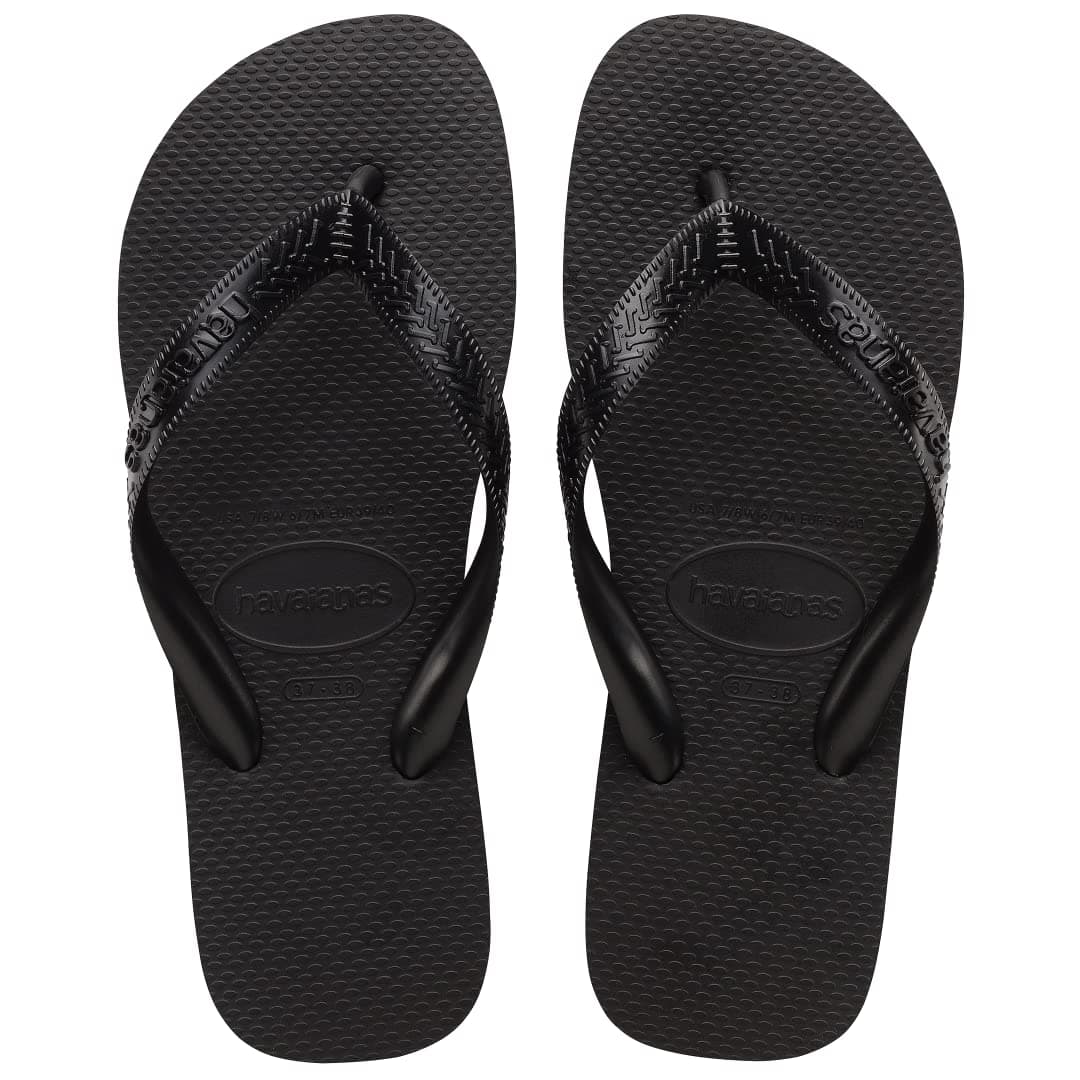 Havaianas Men's Top Flip Flop Sandal, Black, 8 M US