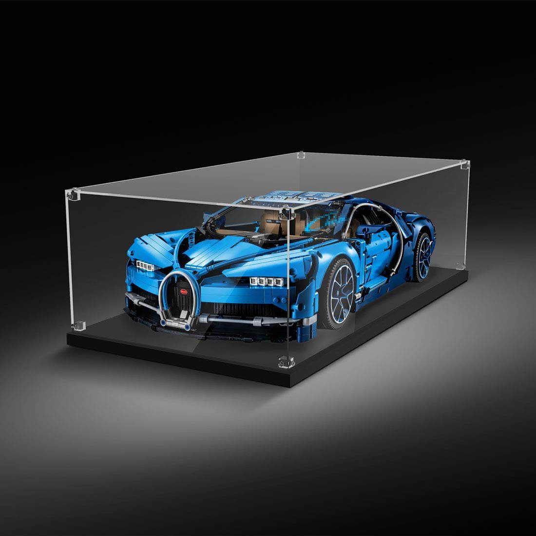 Display Case for Lego Technic Bugatti Chiron 42083, Acrylic Clear Display Box Showcase (Lego Set not Included) - Crystal Buckle Inkjet A Type