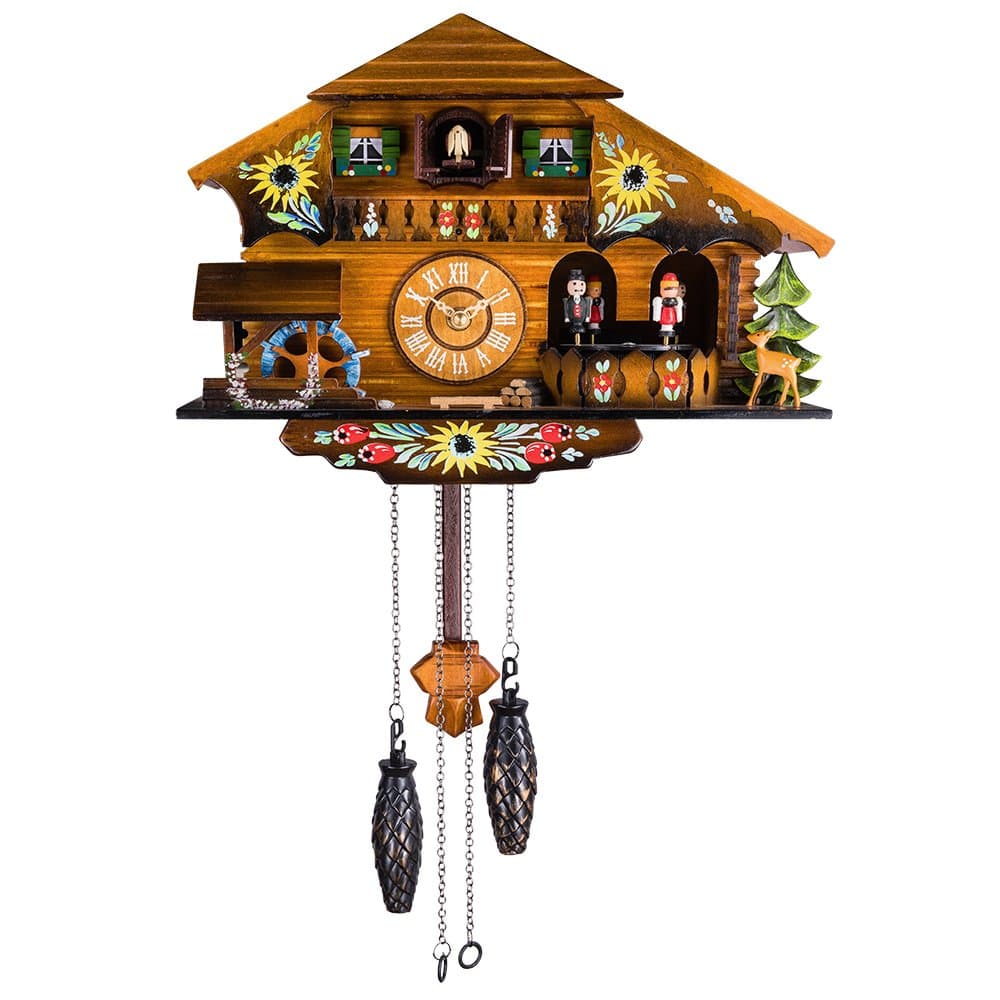 Cuckoo Clock Pendulum Quartz Wall Clock Black Forest Chalet House Home Decor