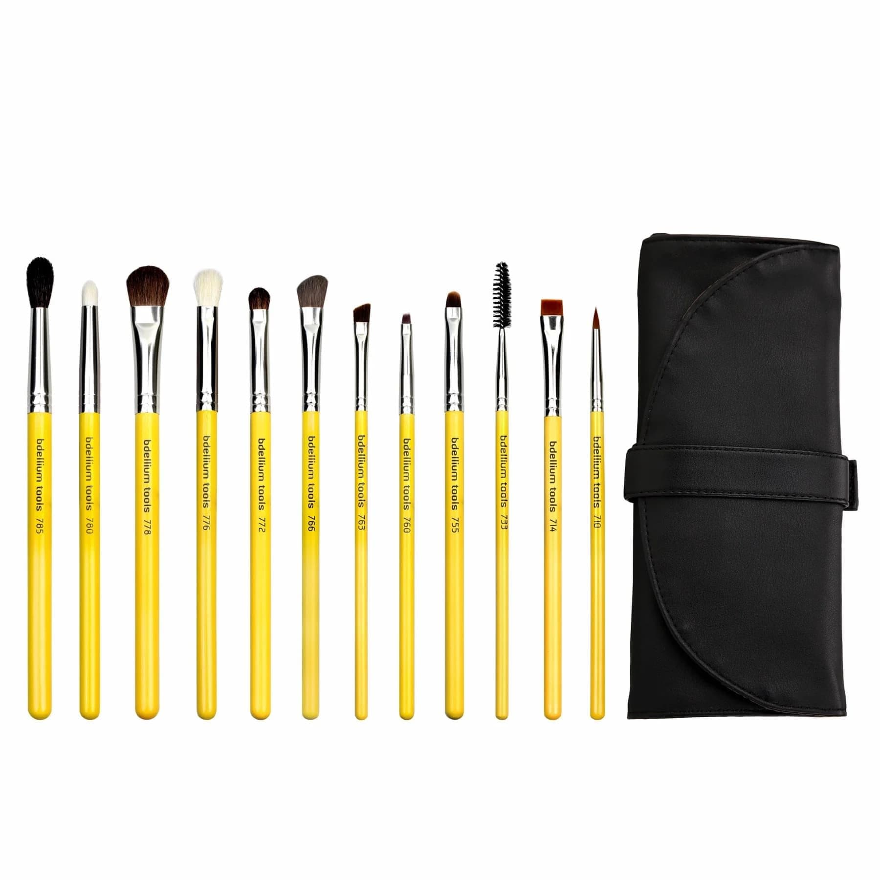 Professional Makeup Brush Studio - Eyes 12pc. Brush Set with Roll-Up Pouch