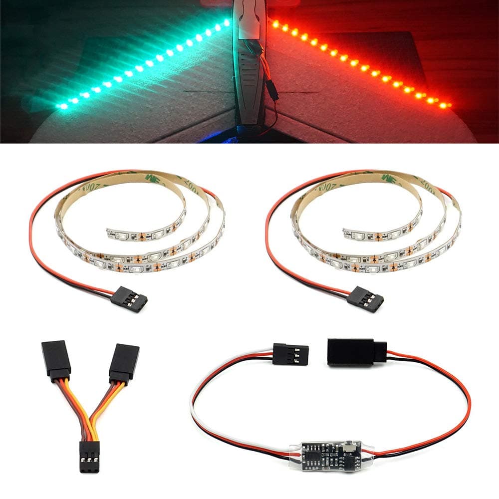 Remote Controlled LED Light Strip for RC Fixed Wing Aeroplane Flying Wing Plane AR Wing Drone