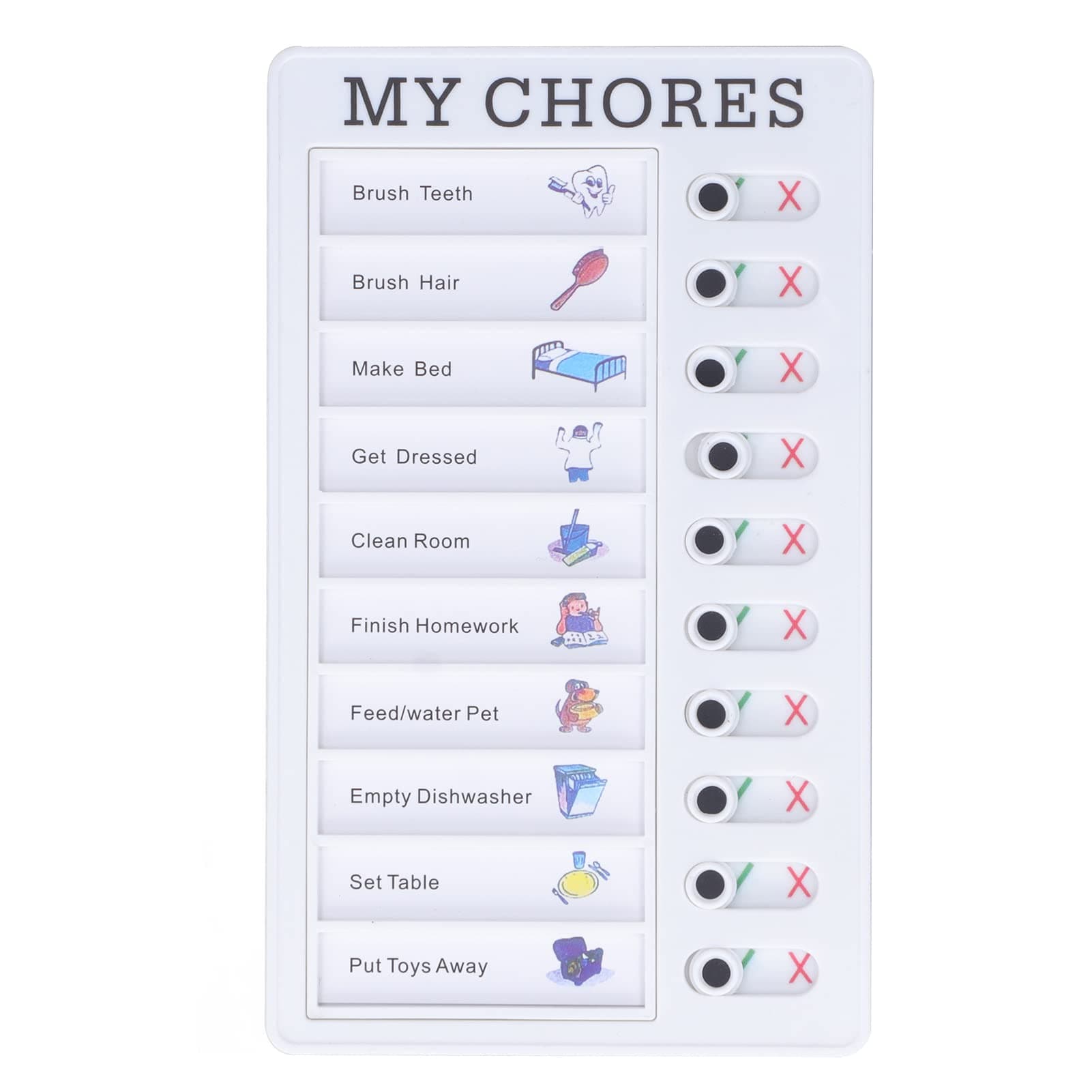 plplaaoo Chore Chart, Chore Chart for Kids Multiple Kids, Chore Checklist Board, Memo Boards Portable Detachable Message Board Feel Comfortable PVC Kids Chore Chart for Kids Learn Planning(My Chores)