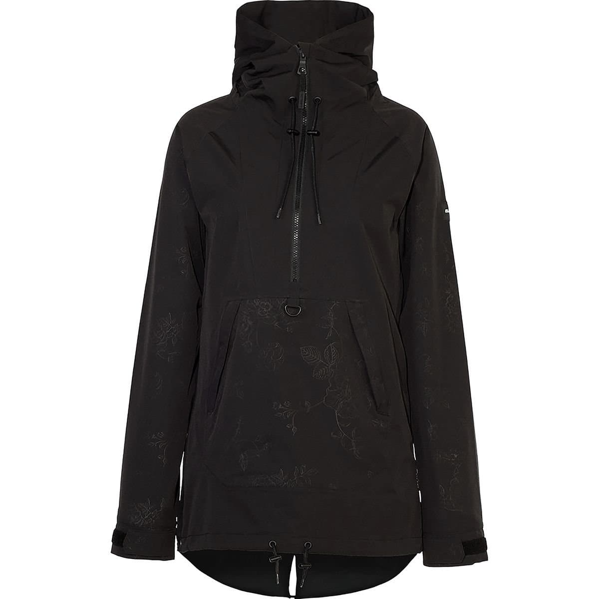 Armada Women's Saint Pullover Jacket (Small, Black Floral Emboss)