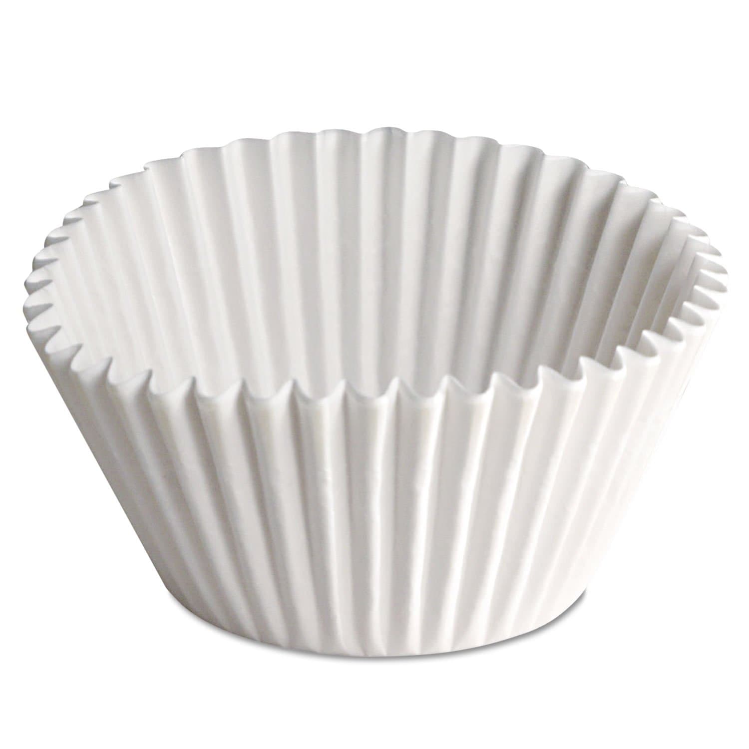 Hoffmaster HFM610070 Fluted Bake Cups 2 1/4 dia x 1 7/8h White 500/Pack 20 Pack/Carton