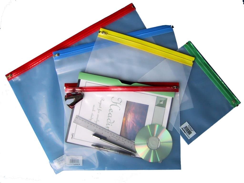 A3 Zip File - Pack of 5 Assorted Colours