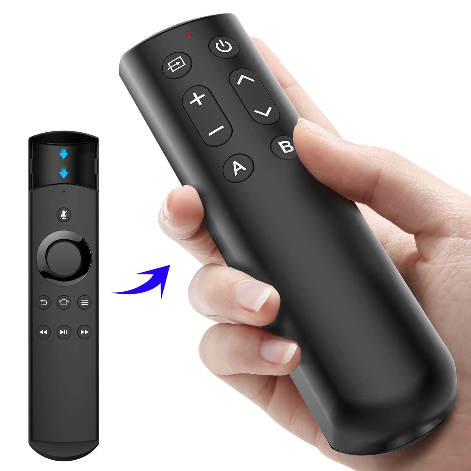 Universal All in One Add-on Remote Controller Back-Panel Attachment Compatible with Fire TV Streaming Player