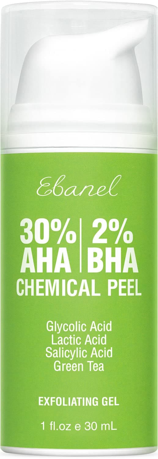 Chemical Peel for Face, AHA BHA Exfoliator, Glycolic Acid Peel, Salicylic & Lactic Acid Face Peeling Gel, Infused with Green Tea & Chamomile for Acne Scars, Dark Spots, Wrinkles, Fine Lines